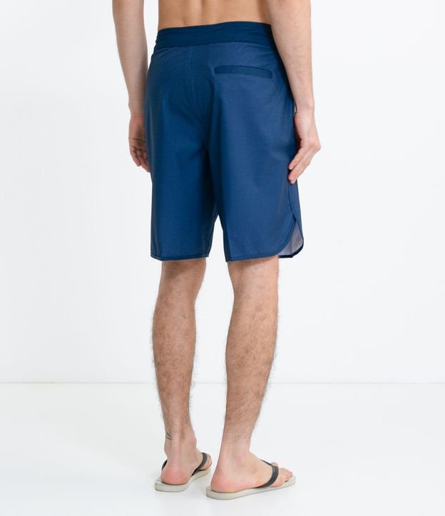 Bermuda con Bolsillos y Cintura Fija Azul 2