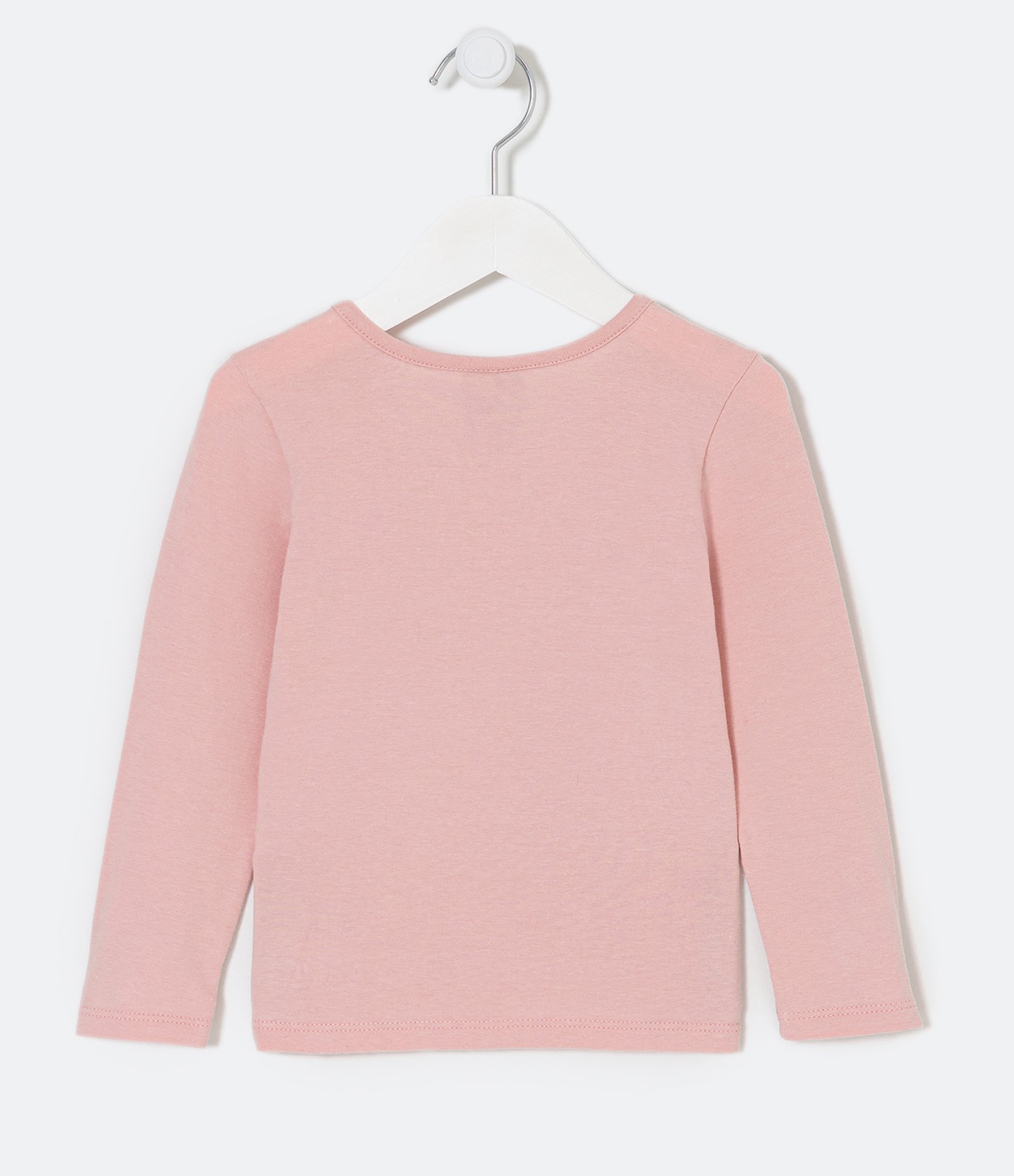 Blusa Infantil Básica em Cotton - Tam 1 a 5 anos Misty Rose 2