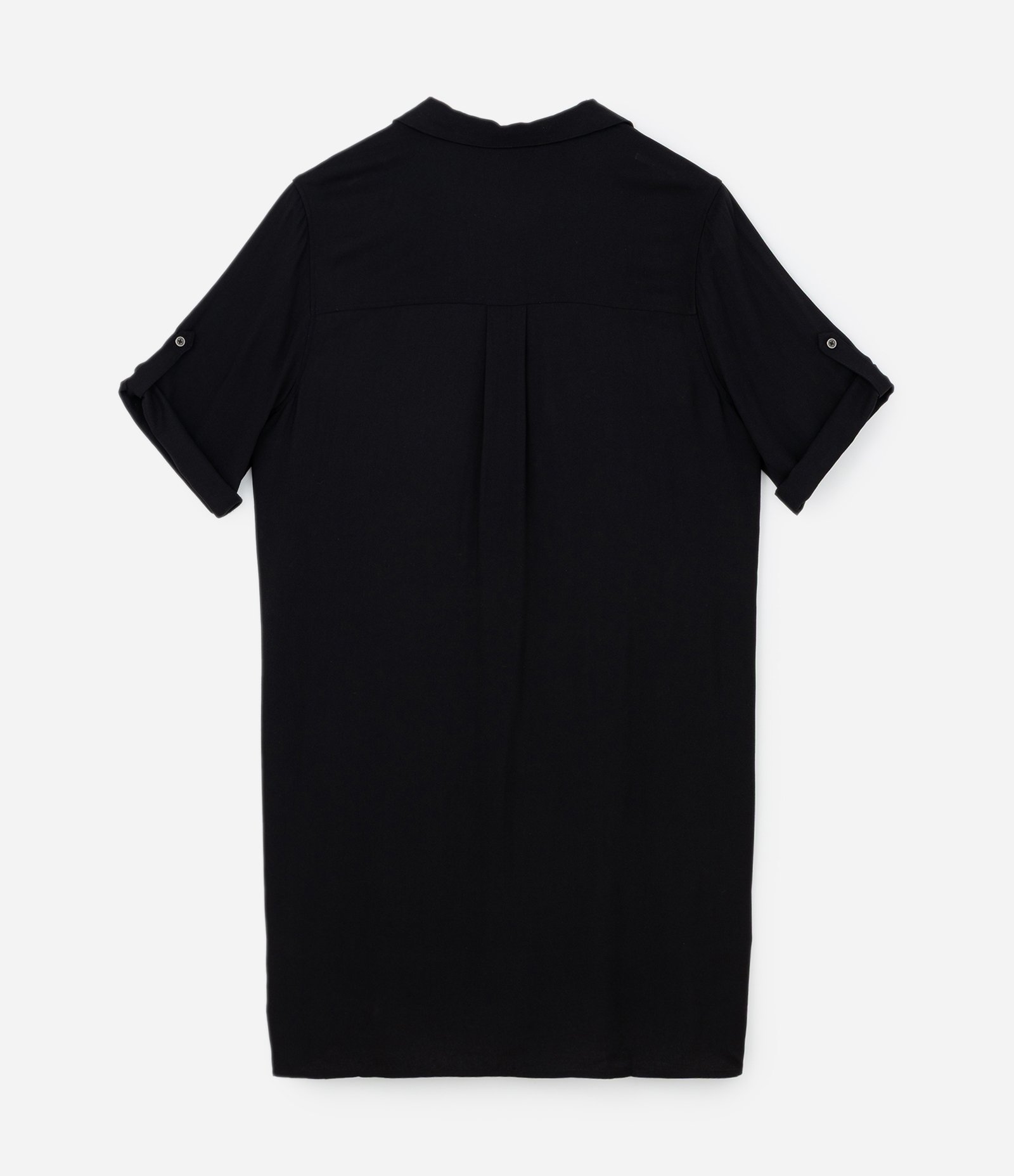 Vestido Curto em Viscose com Bolsos Curve & Plus Size Preto 6