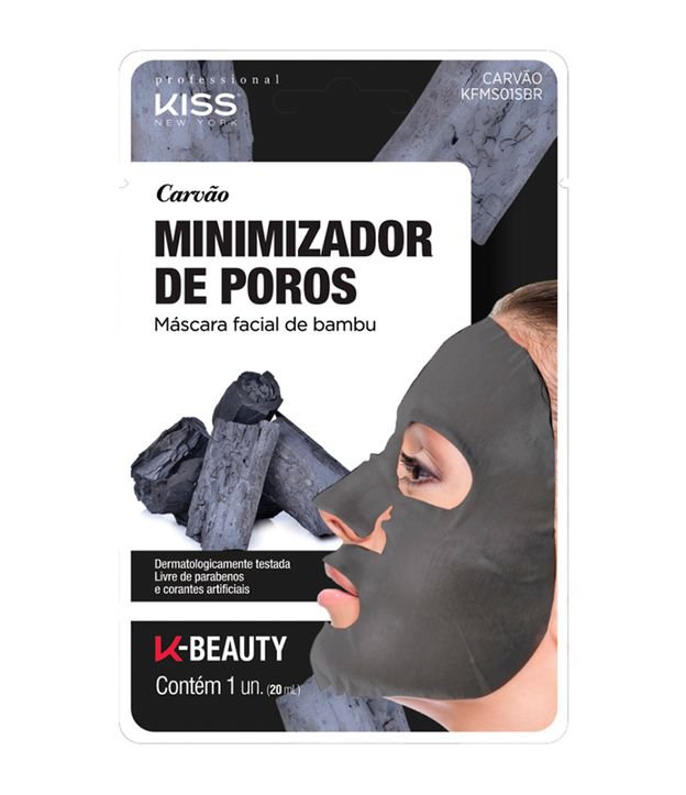 Máscara Facial de Bambu Carvão Kiss 20ml 1
