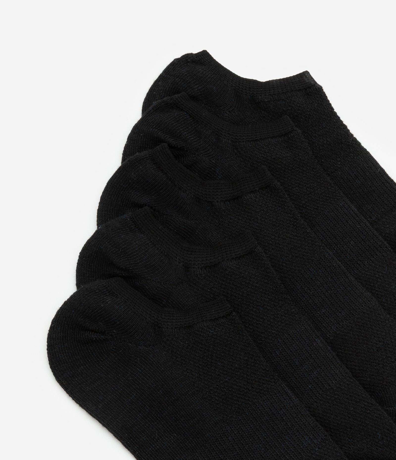 Kit 05 Pares de Meias Esportivas Cano Baixo Básicas Preto 4