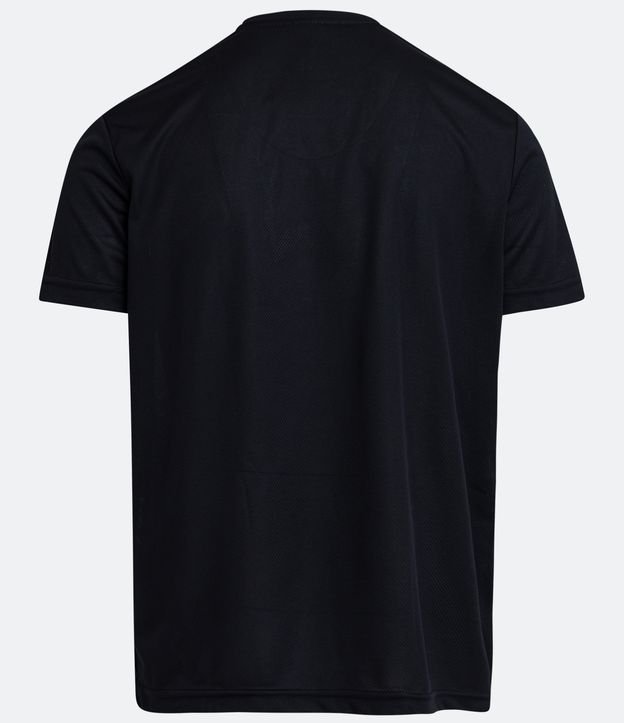 Camiseta Esportiva com Estampa Geométrica Degradê Preto 6
