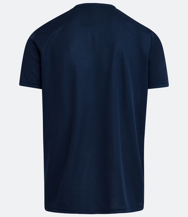 Camiseta Esportiva com Estampa Geométrica Degradê Azul 6