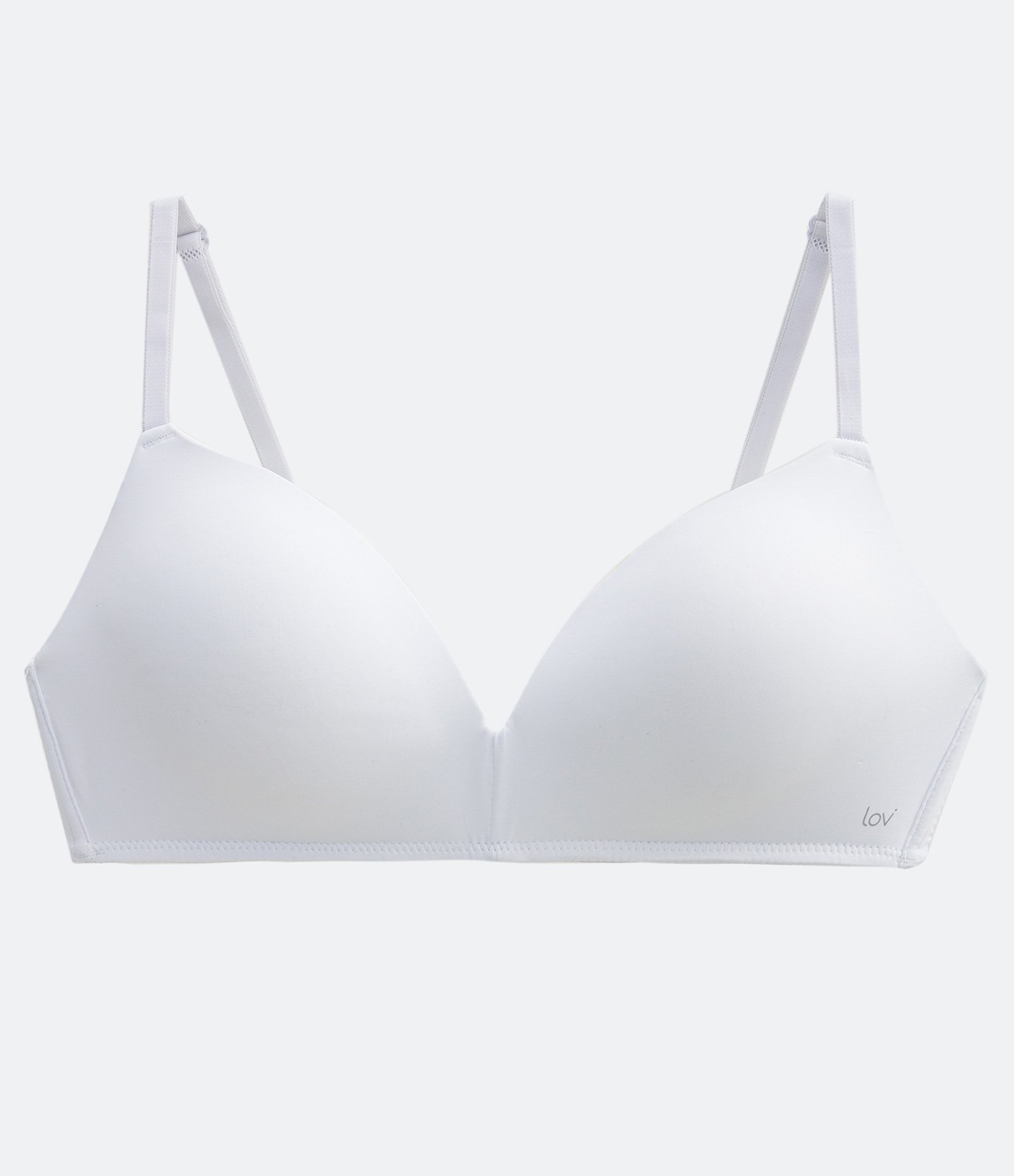 Sutiã Triangular em Microfibra com Bojo Branco 4