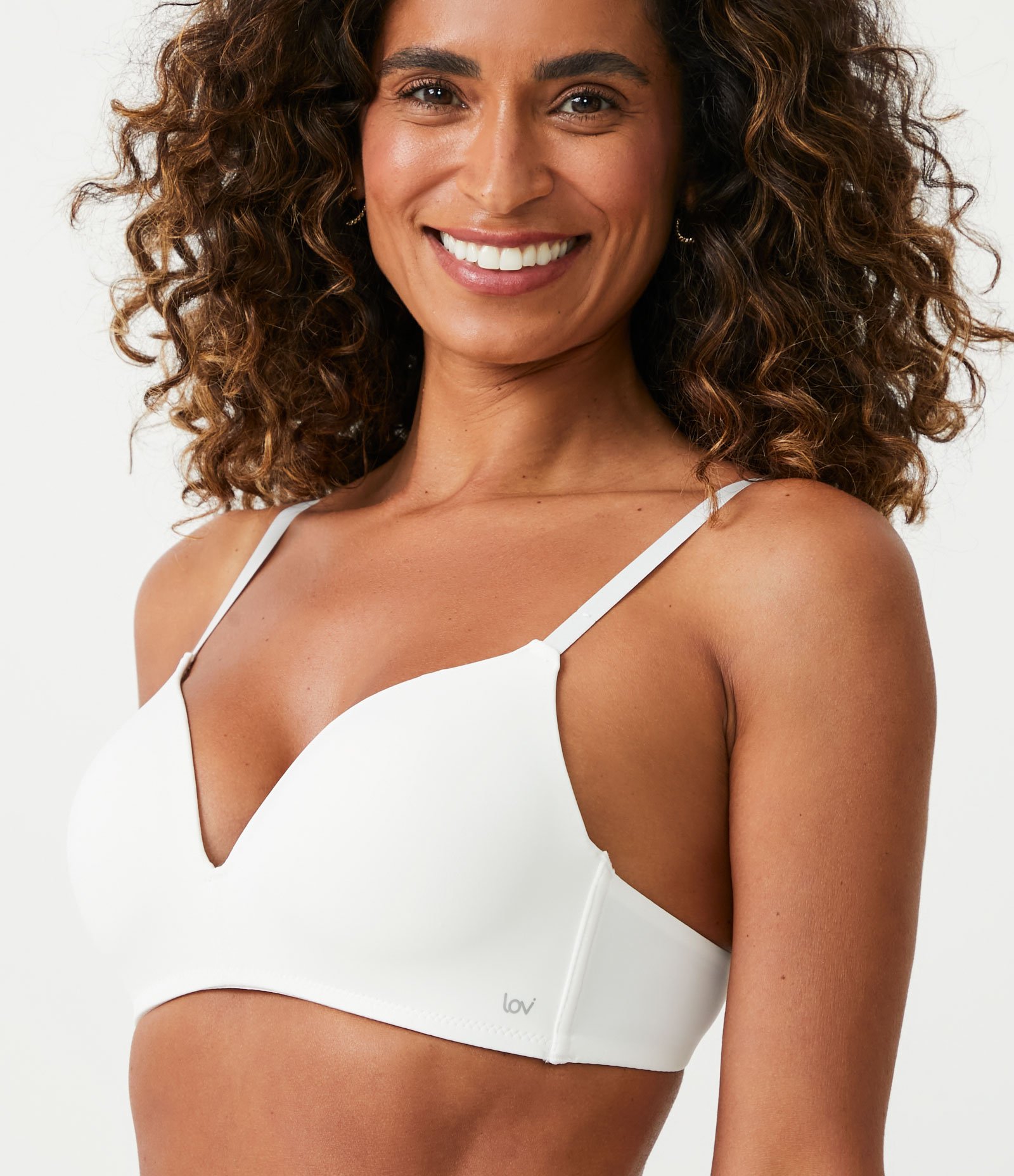 Sutiã Triangular em Microfibra com Bojo Branco 3