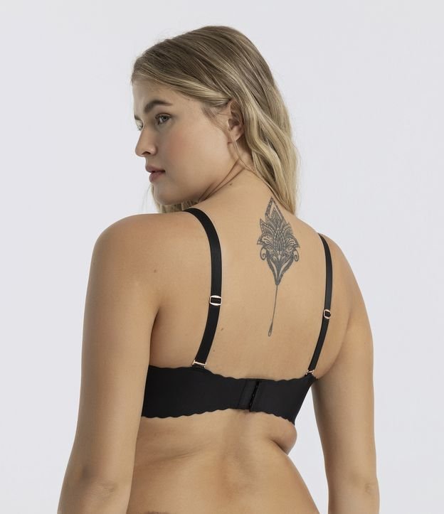 Soutien sin Tirante Top Liso con Relleno Negro 3