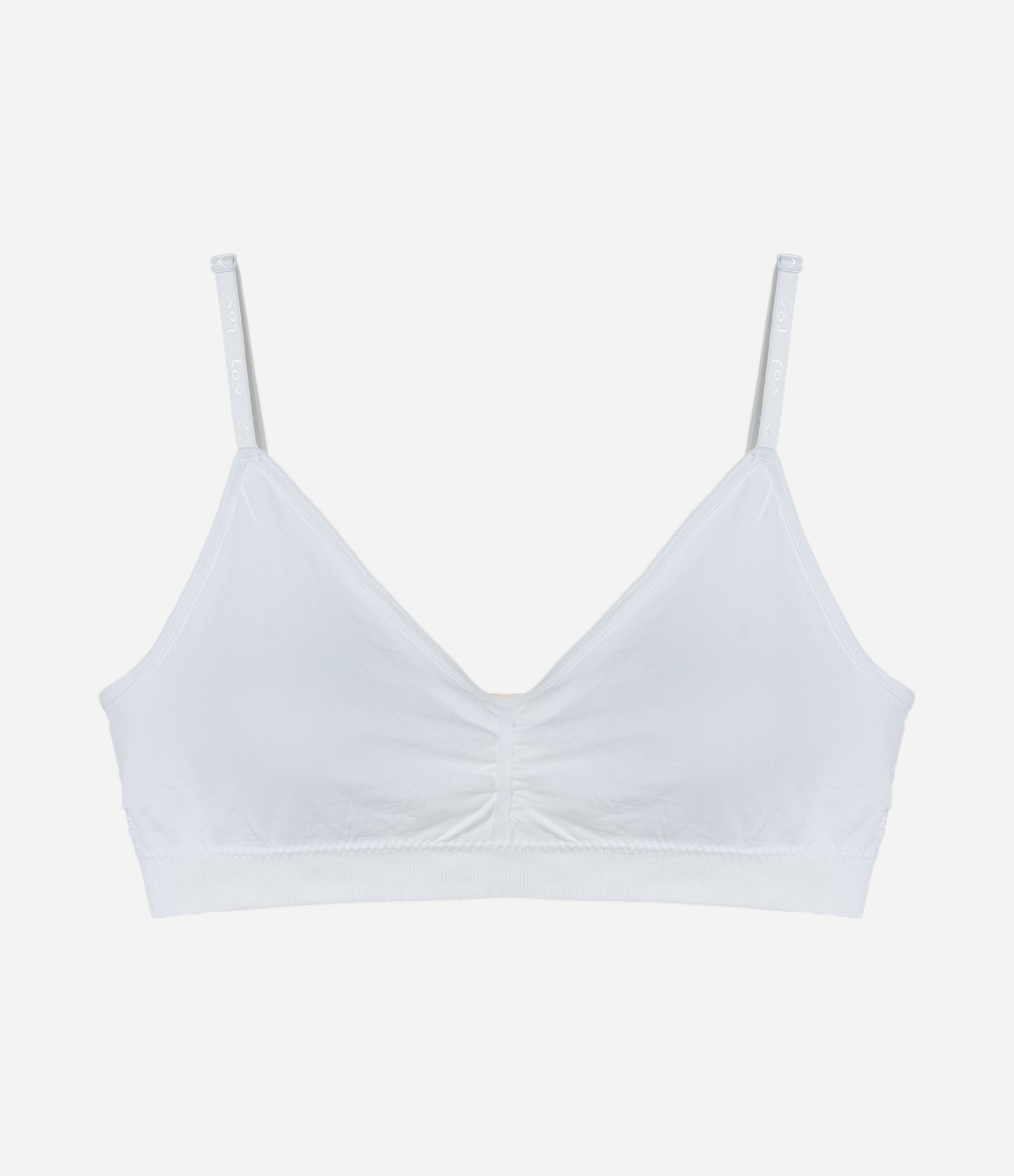 Sutiã Top em Microfibra com Bojo Removível Seamless Branco 5