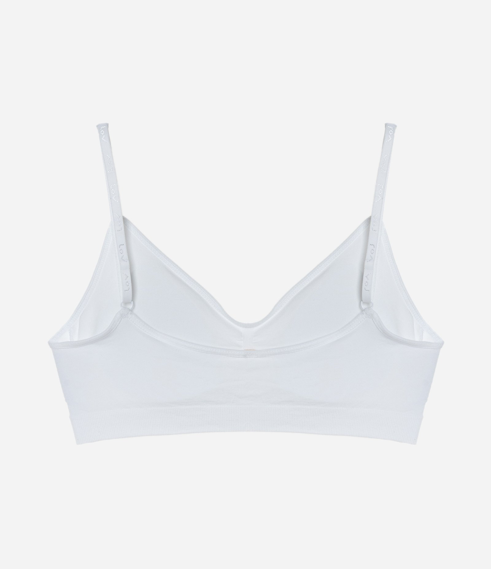 Sutiã Top em Microfibra com Bojo Removível Seamless Branco 6