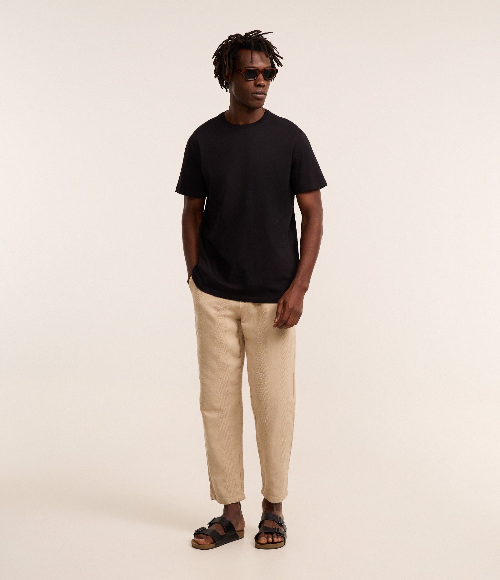 Camiseta Comfort Básica em Algodão Peruano Preto 2