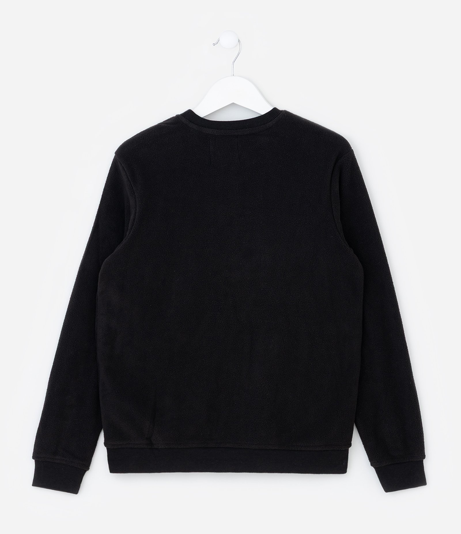 Casaco Fechado Infantil Básico em Fleece - Tam 5 a 14 anos Preto 2