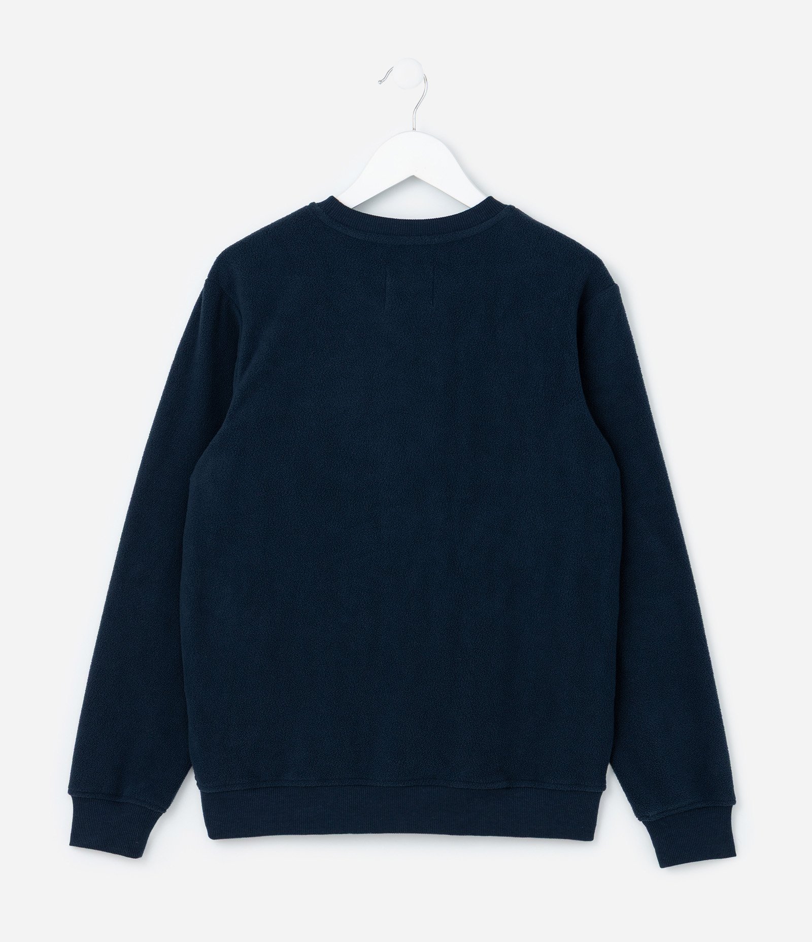 Casaco Fechado Infantil Básico em Fleece - Tam 5 a 14 anos Azul Marinho 2
