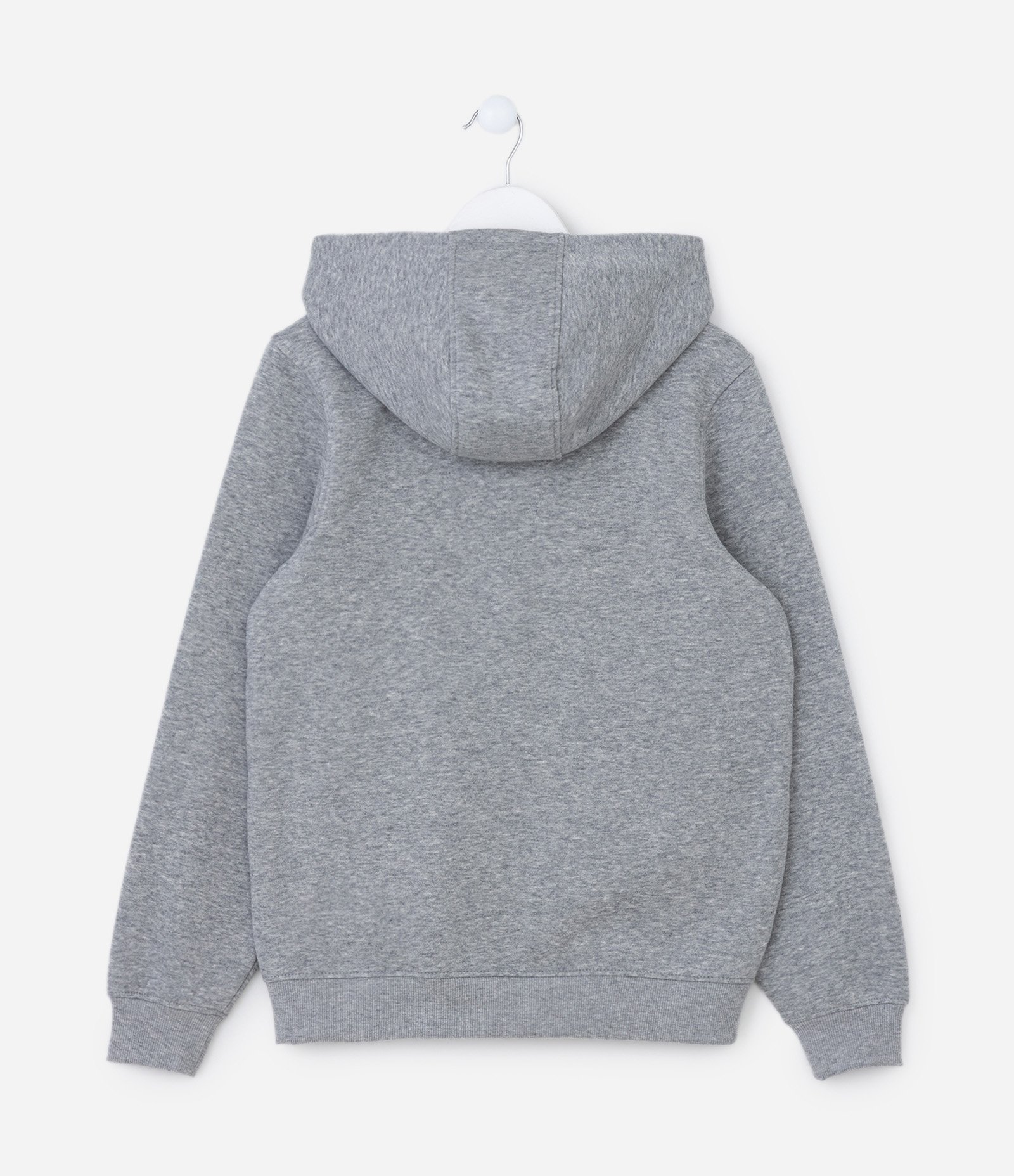 Jaqueta Infantil em Moletom com Capuz - Tam 5 a 14 anos Cinza 2