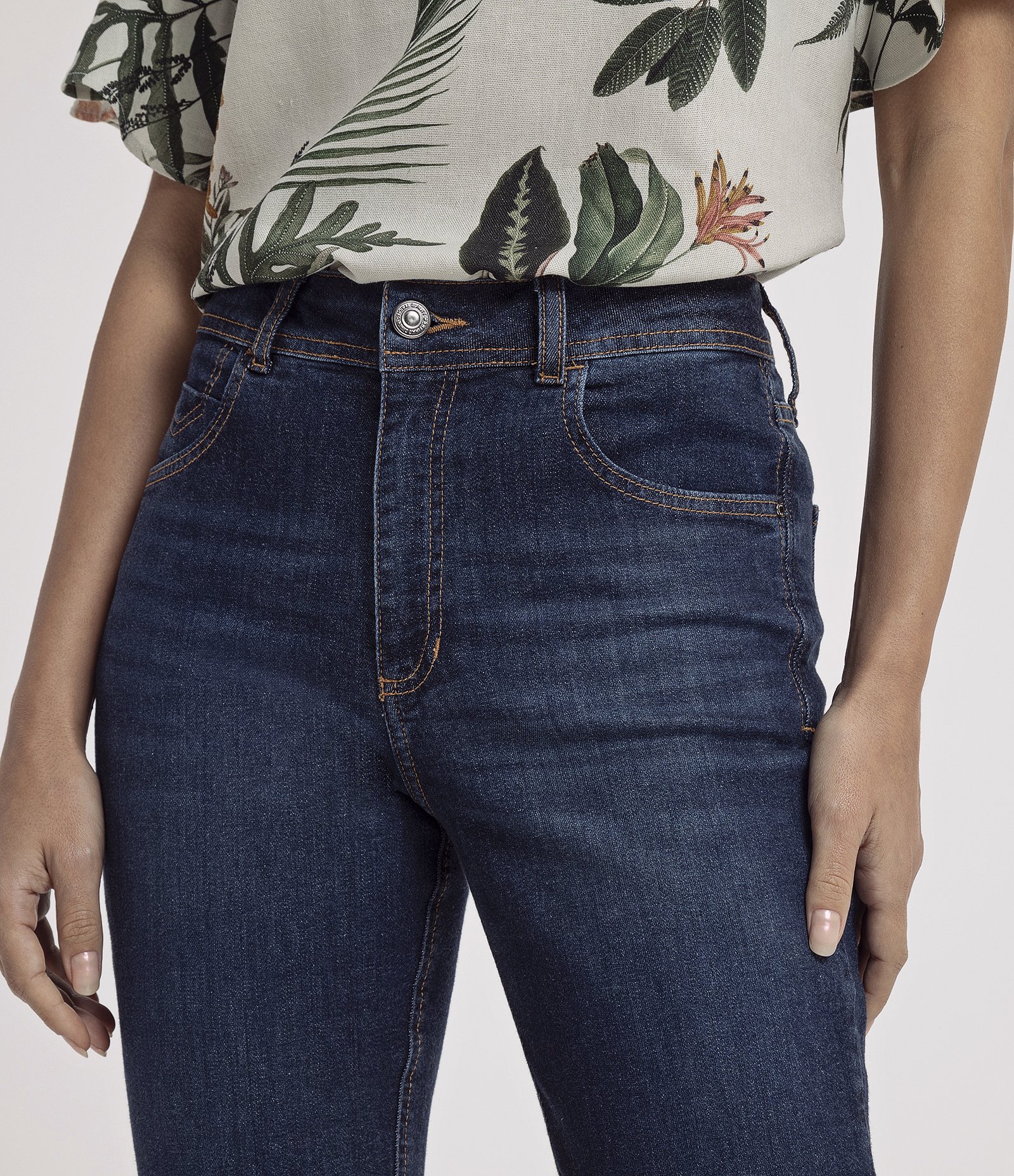 Bermuda Jeans Ciclista Azul 2