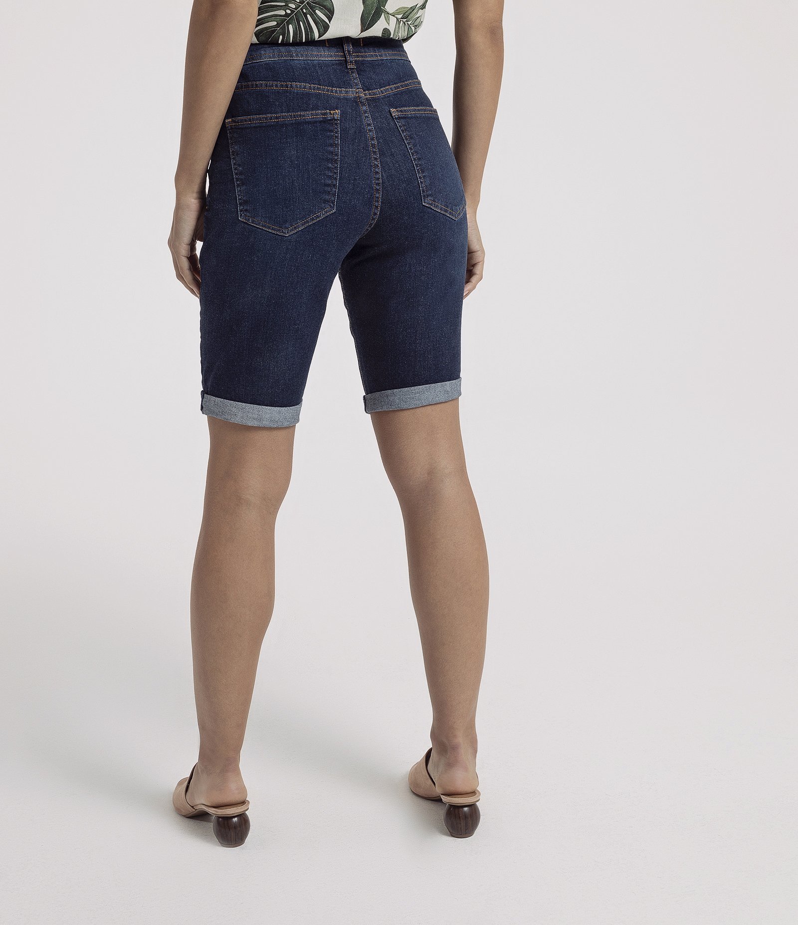 Bermuda Jeans Ciclista Azul 3