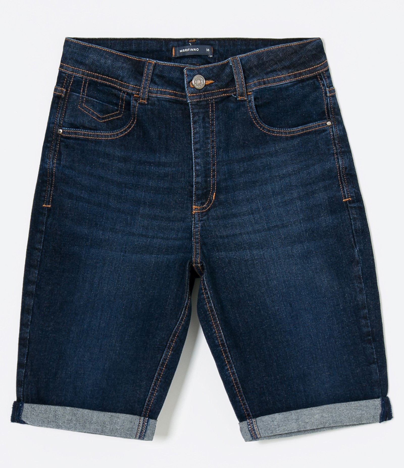 Bermuda Jeans Ciclista Azul 4