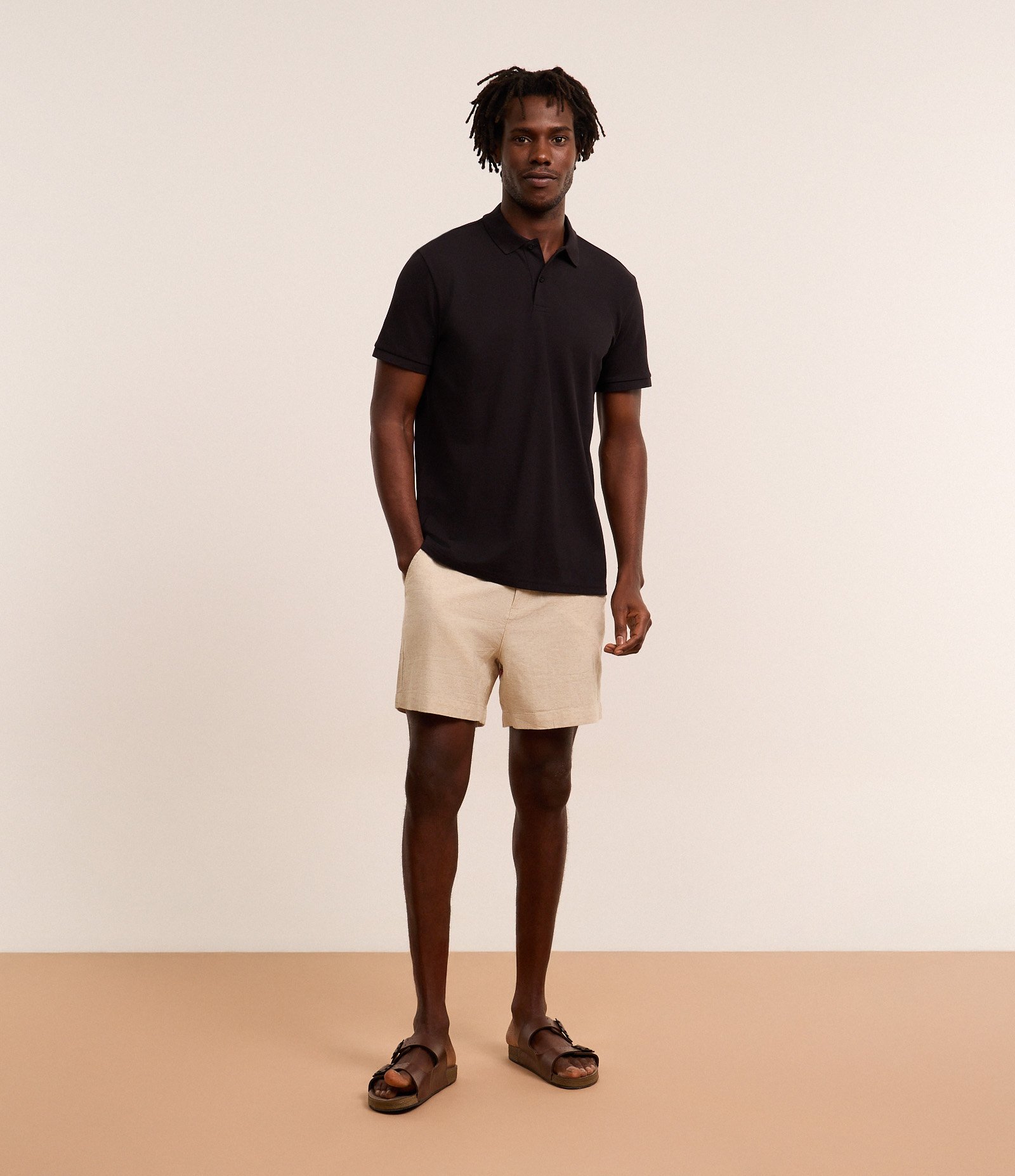 Camisa Polo Comfort em Algodão Peruano Preto 2