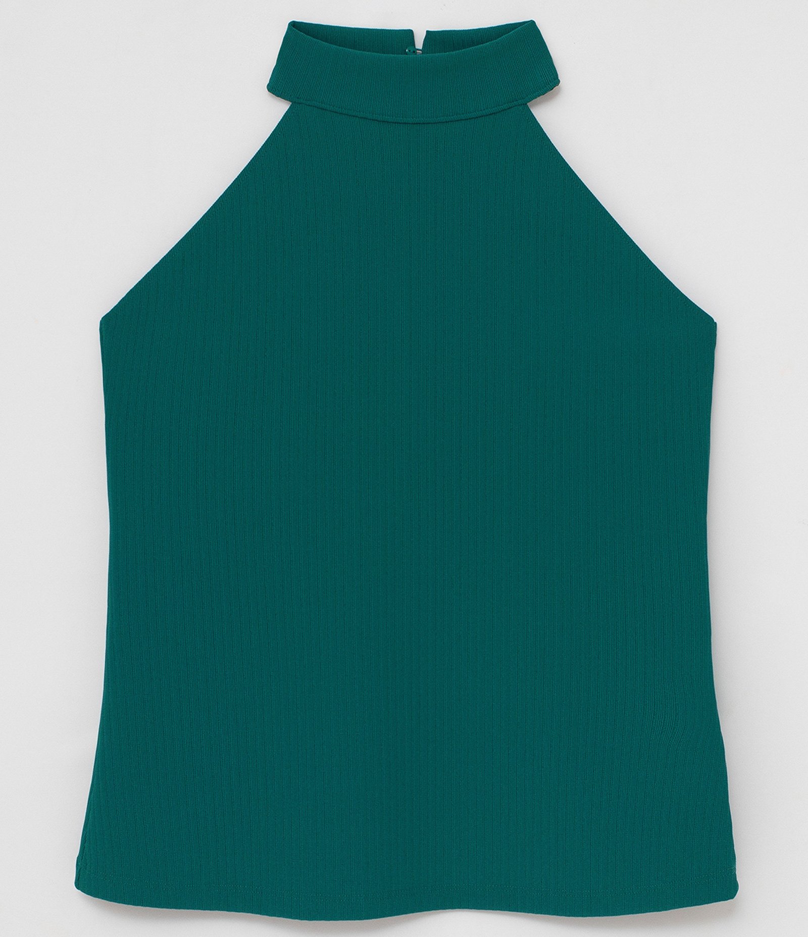 Regata em Viscose com Gola Alta Verde 5