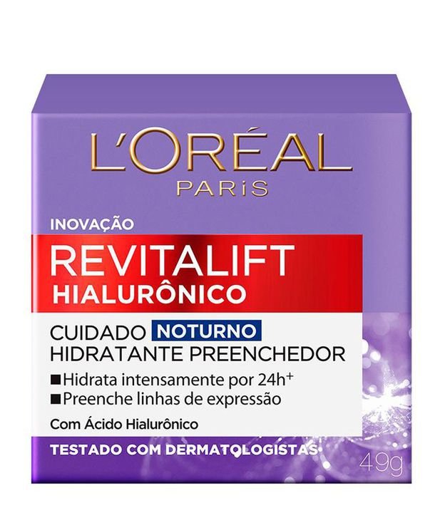Creme Facial Anti-idade L'Oréal Paris Revitalift Hialurônico Noturno, 49g 50ml 3