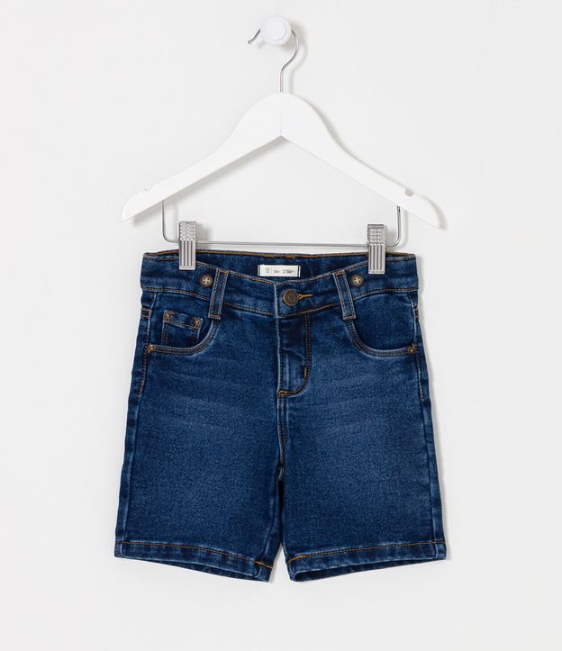Bermuda Jean con Tirante - Talle 1 a 4 años Azul 3