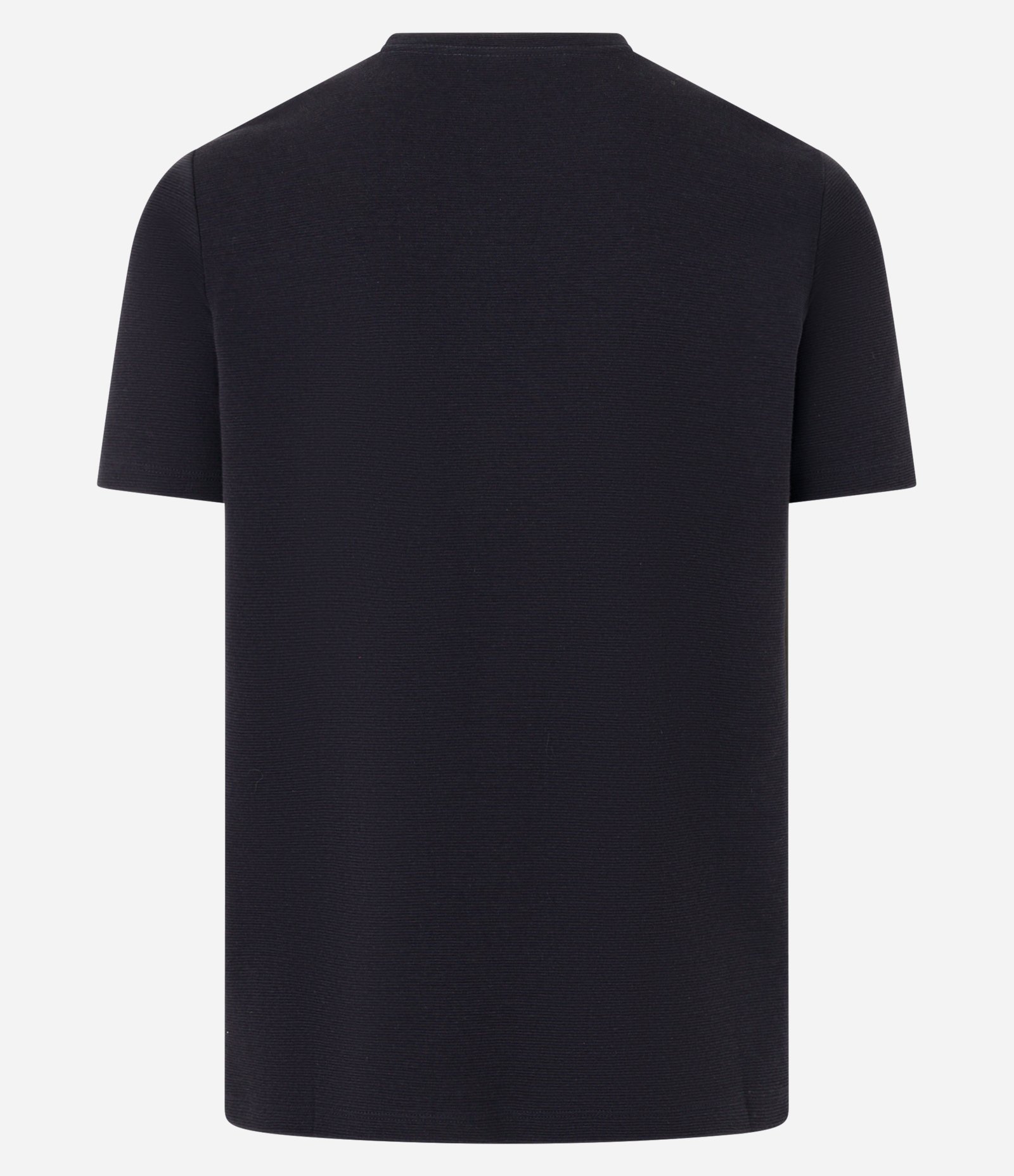 Camiseta Slim em Algodão Peruano com Textura Canelada Preto 9