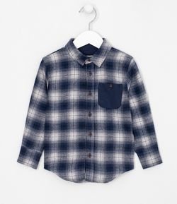 Camisa Infantil Xadrez com Bolsinho - Tam 1 a 4 anos