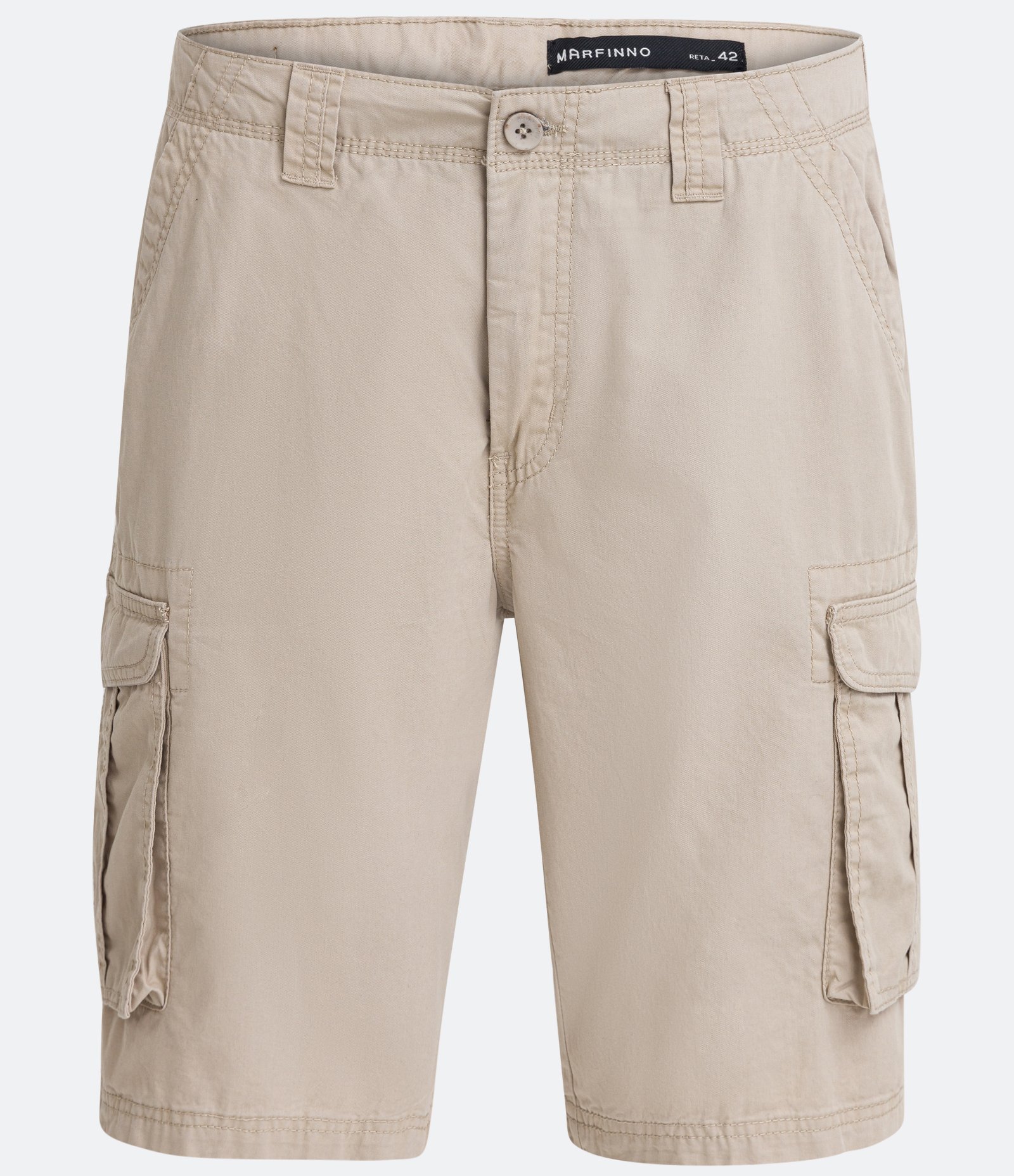 Bermuda Reta em Sarja com Bolsos Cargo Marrom 6