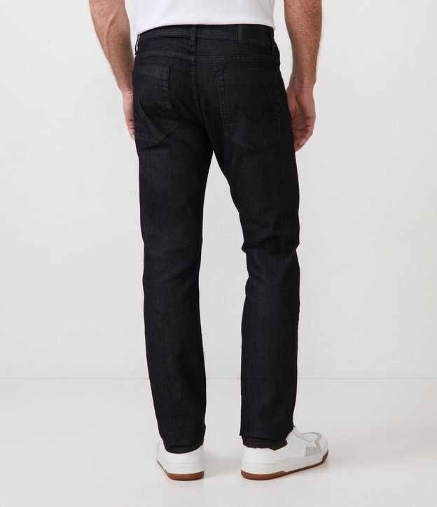 Calça Slim Jeans com Elastano Preto 3