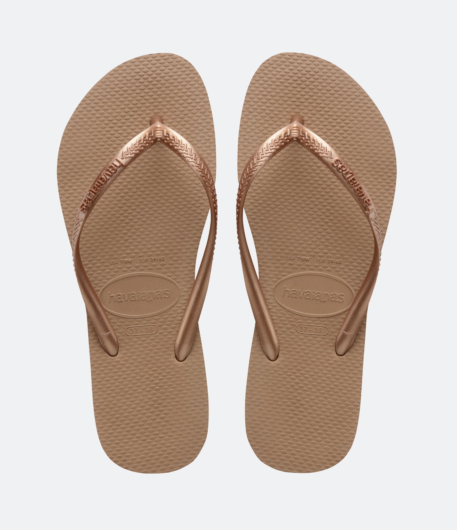 Chinelo Slim com Tira Metalizada Havaianas Rosê 1