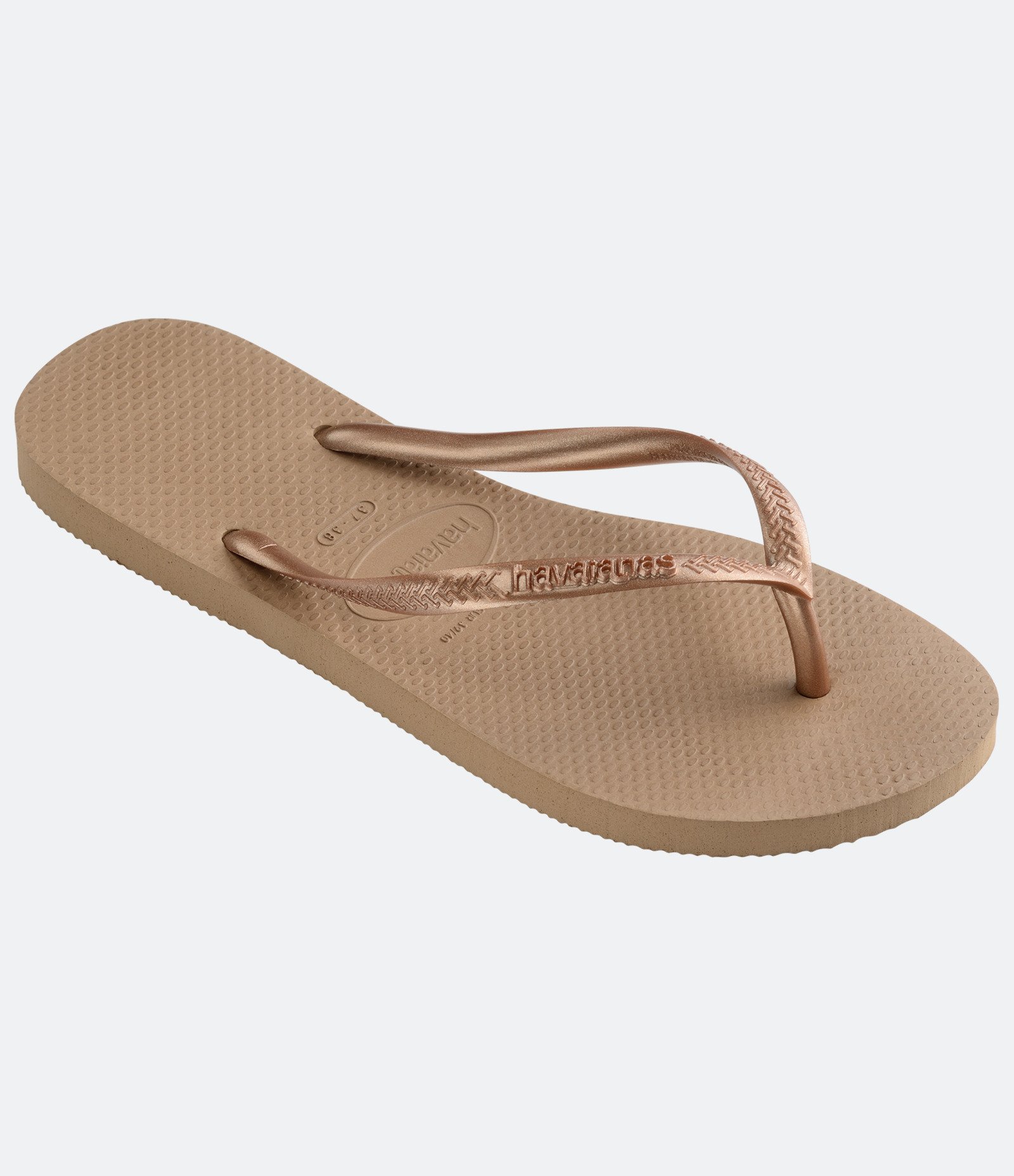 Chinelo Slim com Tira Metalizada Havaianas Rosê 2