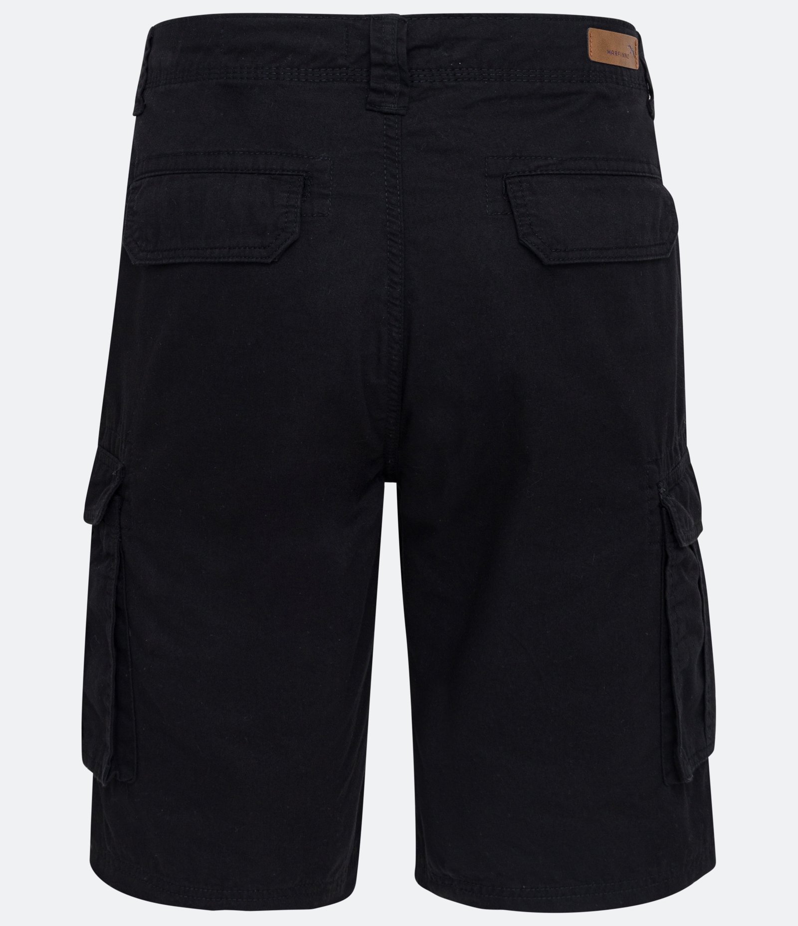Bermuda Reta em Sarja com Bolsos Cargo Preto 7