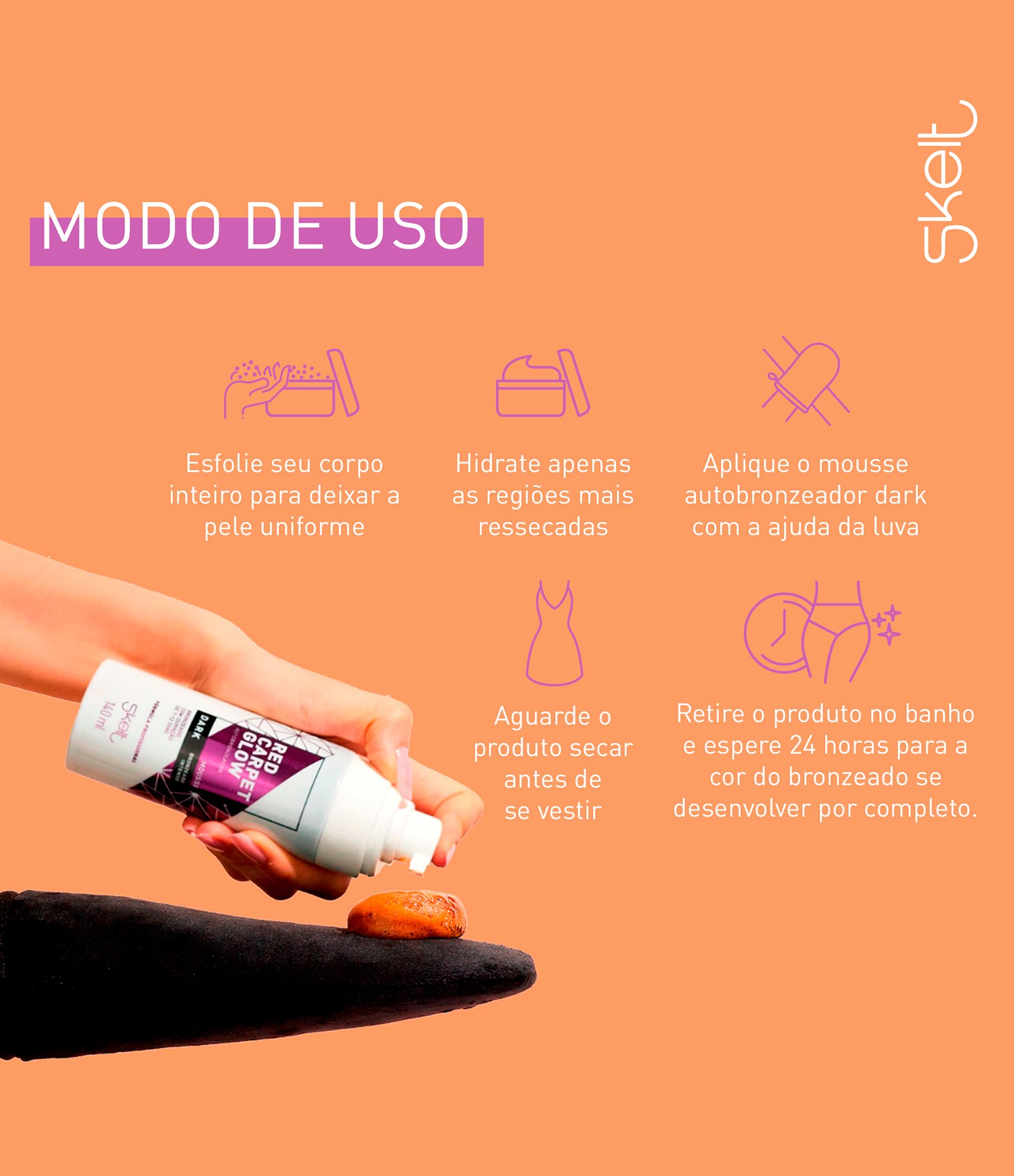 Autobronzeador em Mousse Skelt 140ml 6