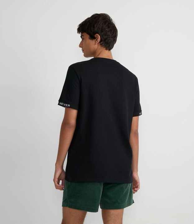 Remera Lisa Estampa Authenticity Negro 3