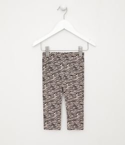 Calça Infantil Legging Quentinha Estampa Zebra - Tam 0 a 18 meses