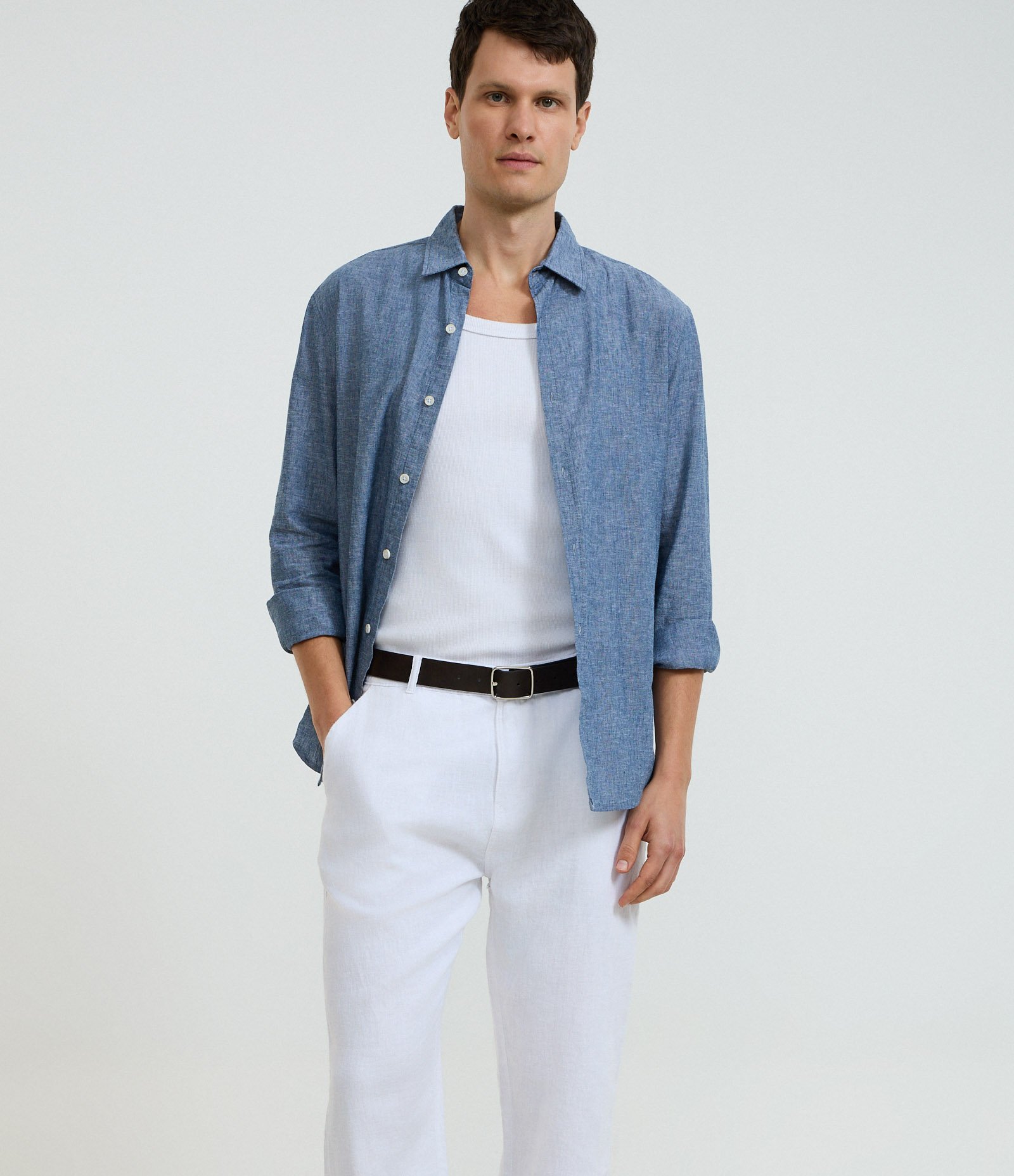 Calça de Alfaiataria em Linho Branco 3