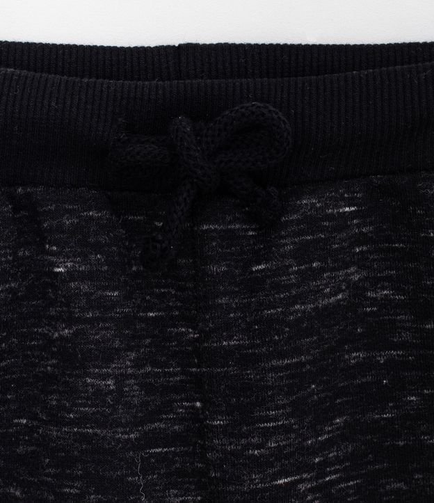 Pantalón Infantil en Algodón con Cintura Elastica y Bolsillo com Cierre - Tam 1 a 5 años Negro 3
