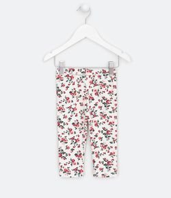 Calça Legging Infantil Estampa Floral - Tam 0 a 18 meses