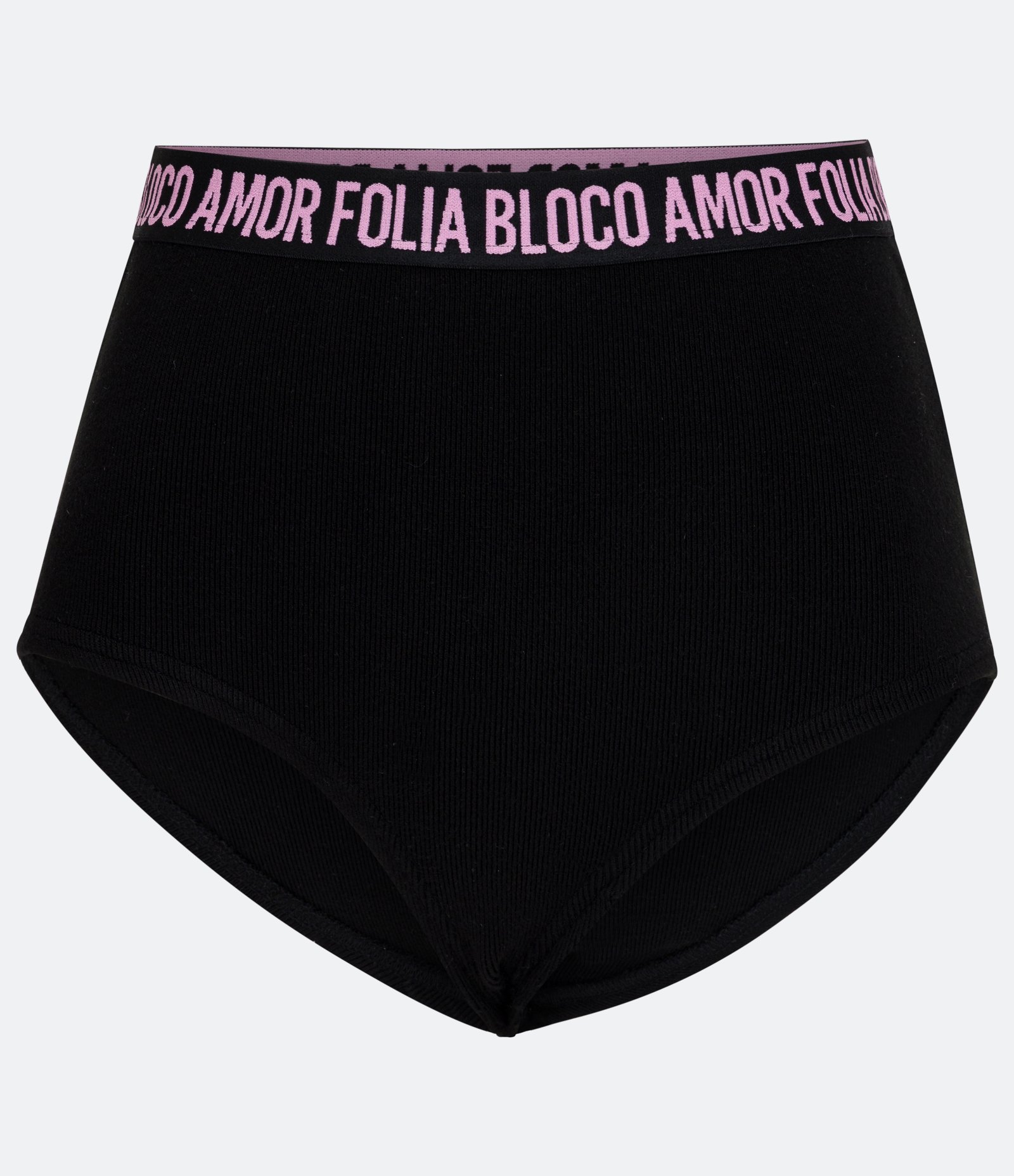 Short Hot Pants com Lettering Bloco Amor Folia Preto 7