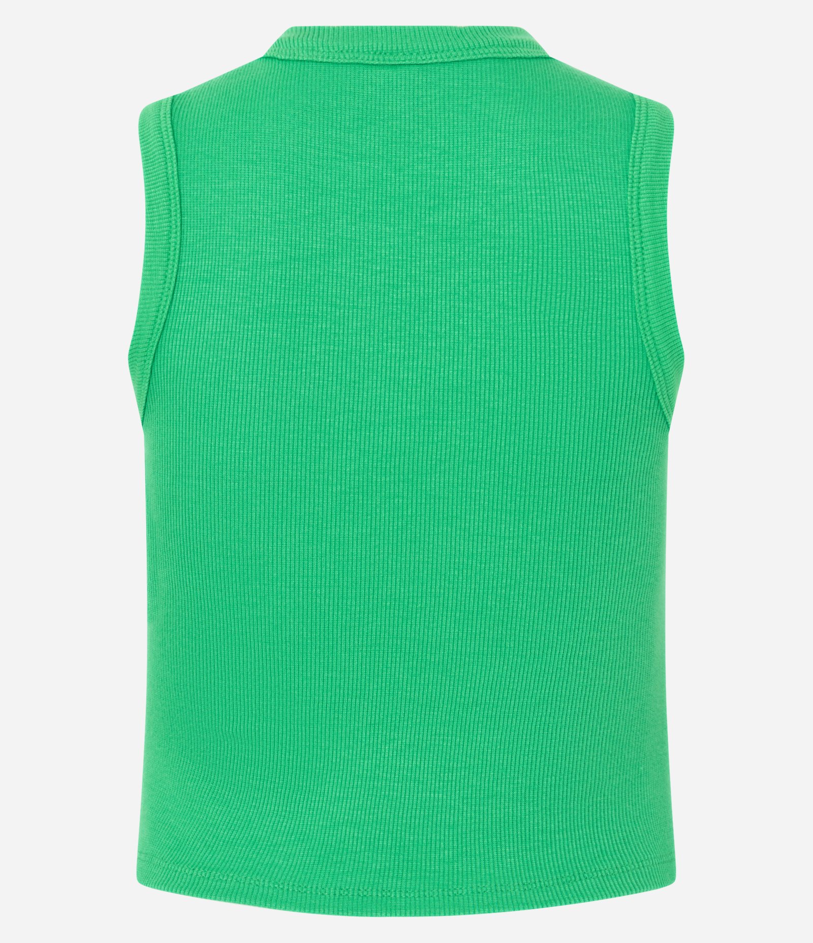Regata Cropped Básica em Ribana Canelada Verde 6