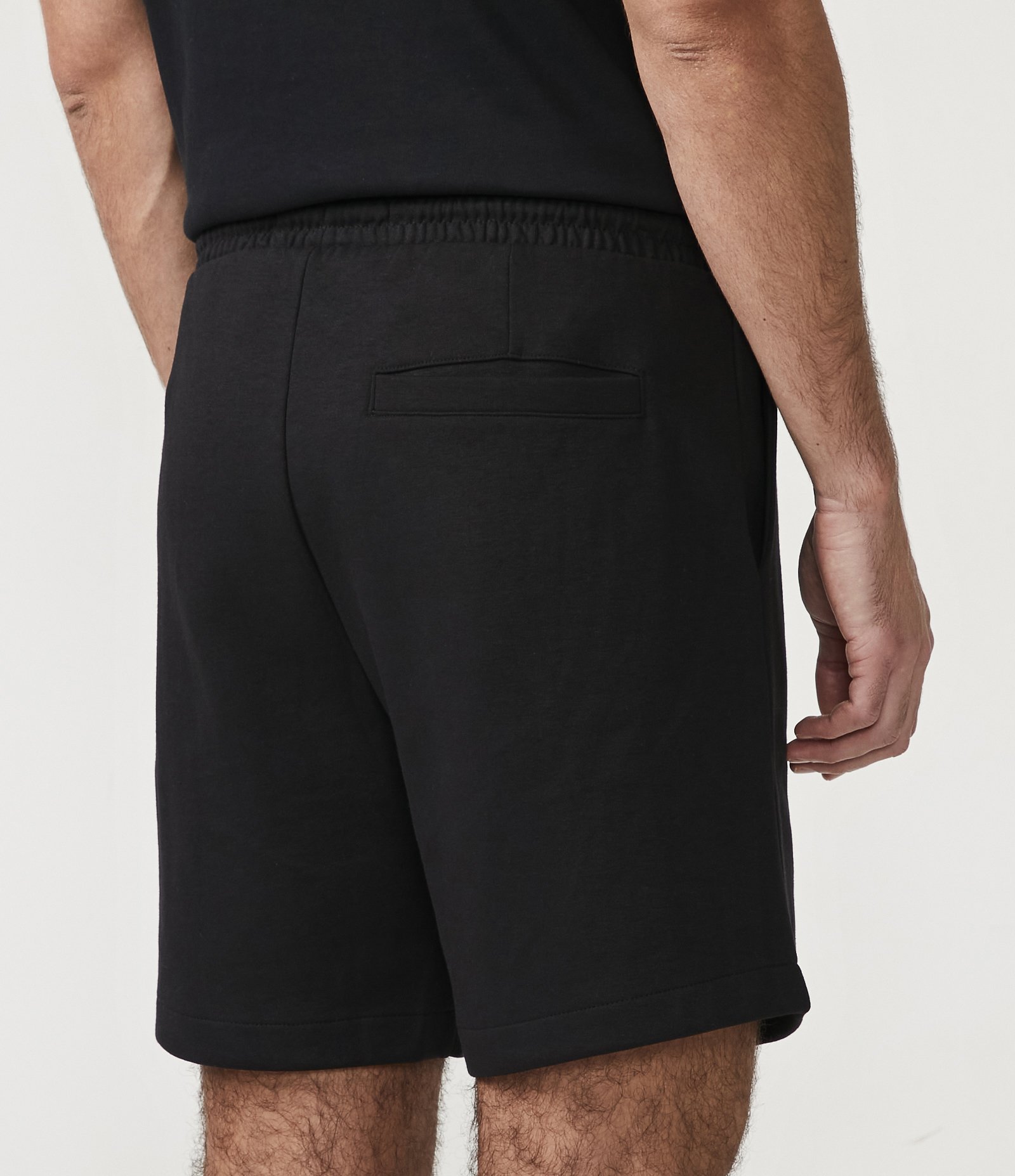 Bermuda Slim em Algodão com Amarração e Bolsos Preto 3