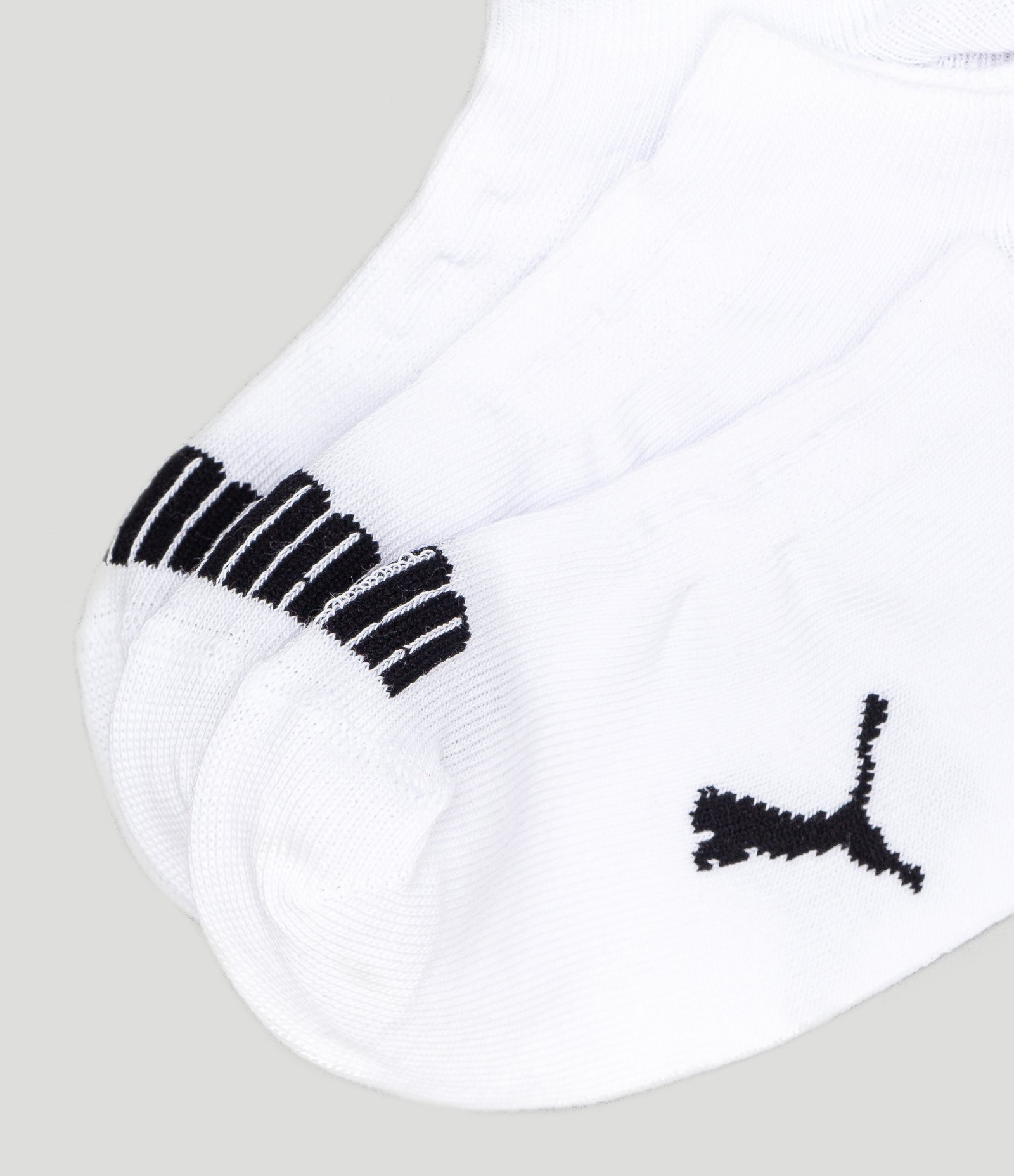 Kit 3 Pares de Meias Infantis Invisíveis Puma - Tam 25 ao 39 Branco Neve 2