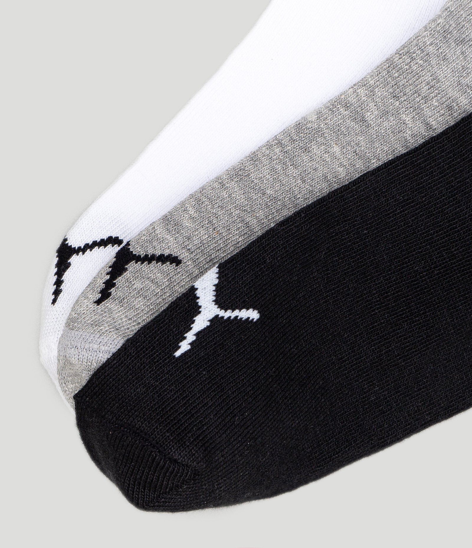 Kit 03 Pares de Meias Infantis Cano Baixo Puma- Tam 25 ao 39 Preto/ Cinza/ Branco 7