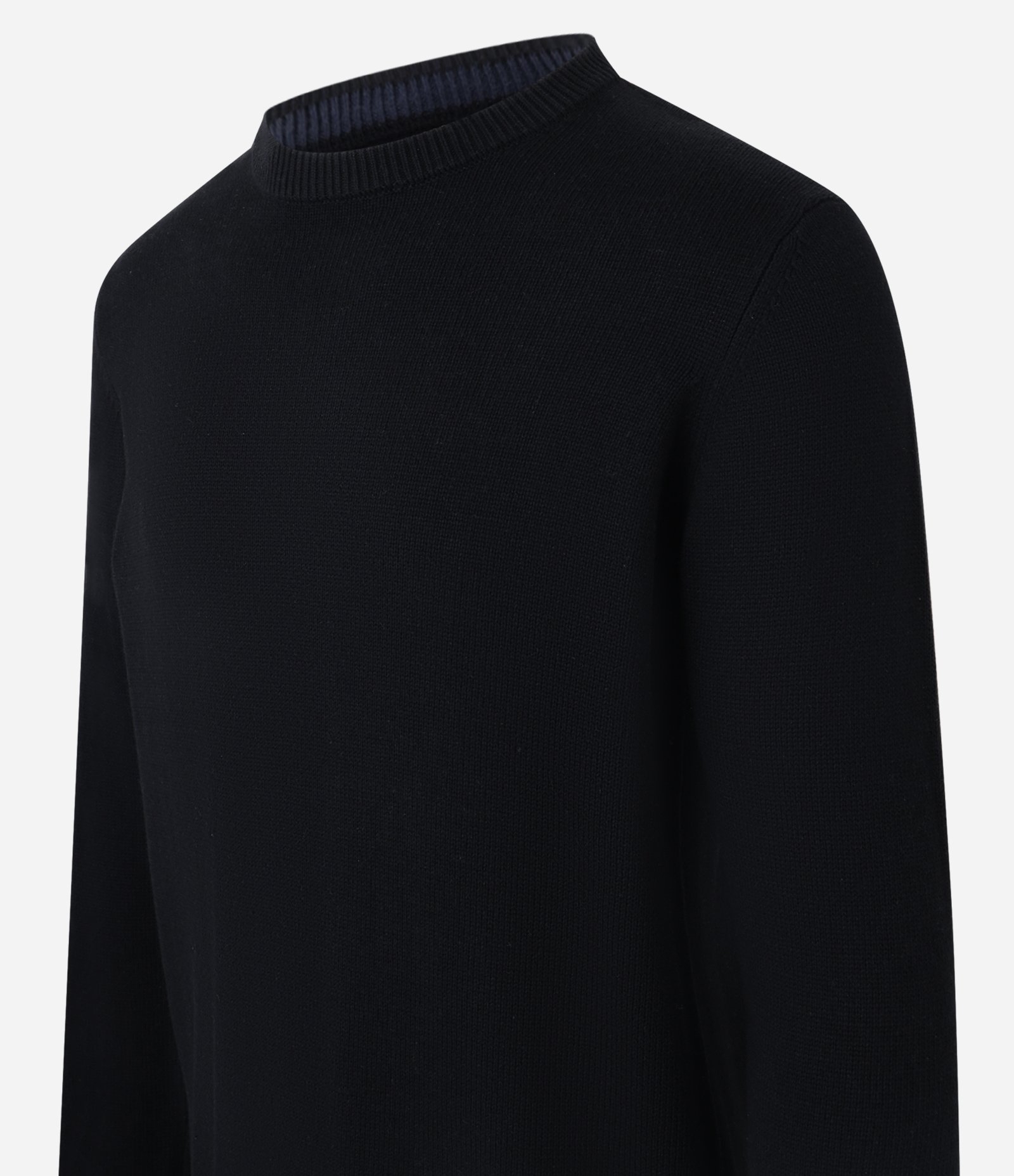 Suéter Comfort Básico em Tricô com Textura Canelada Preto 6