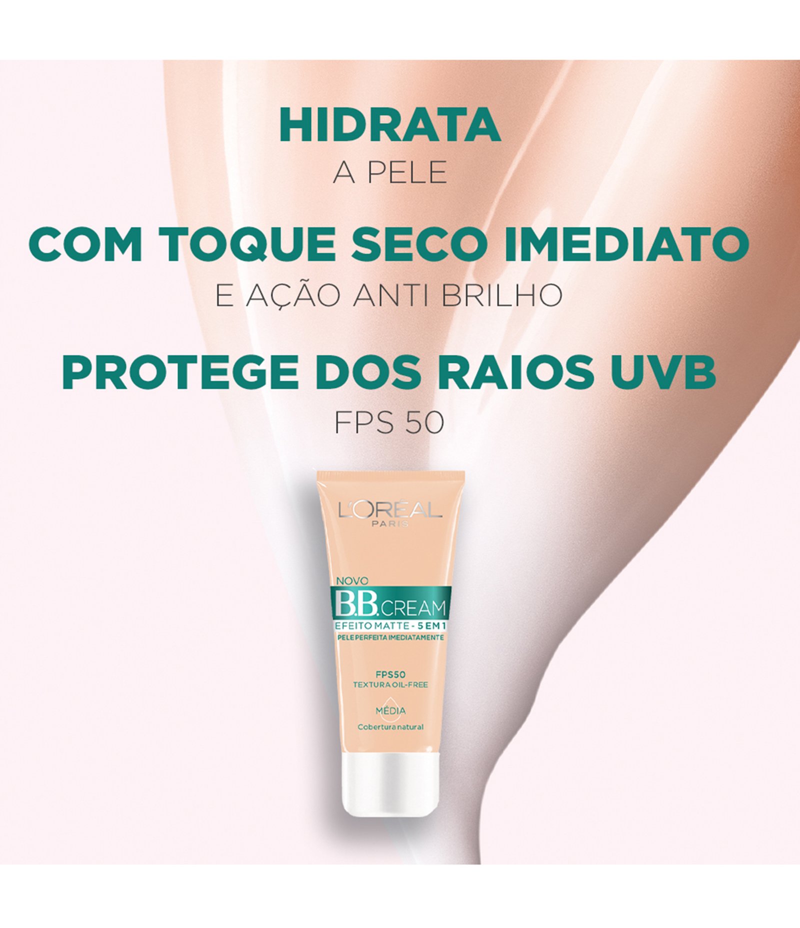 Base BB Cream L'Oréal Paris Efeito Matte FPS 50, 30ml Escura 4
