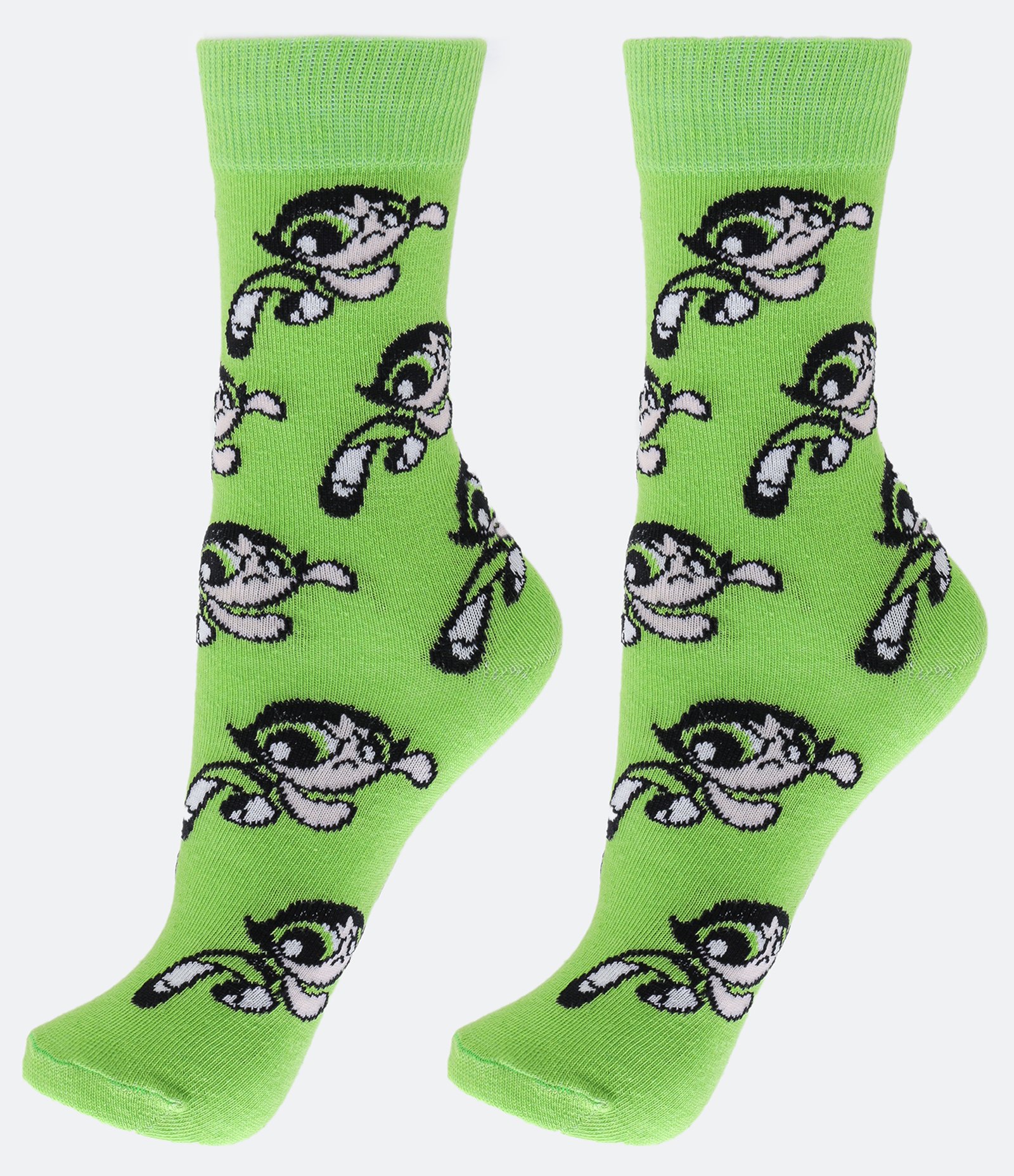 Meia Cano Alto Individual Estampa Docinho Verde 1