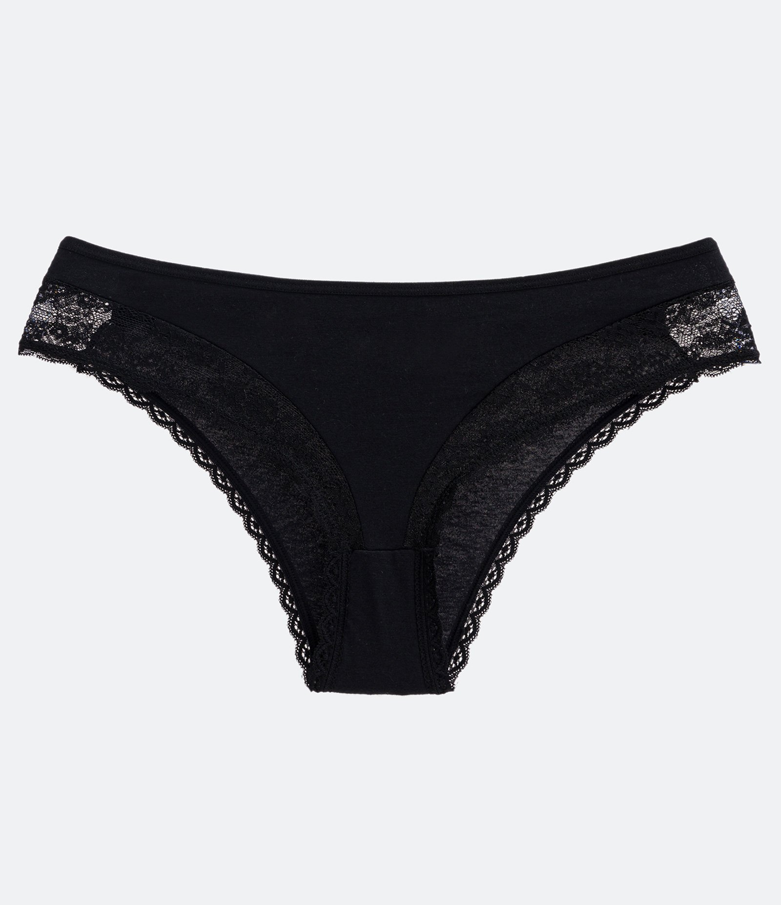Calcinha Biquíni em Algodão Renda Love Secret Preto 5