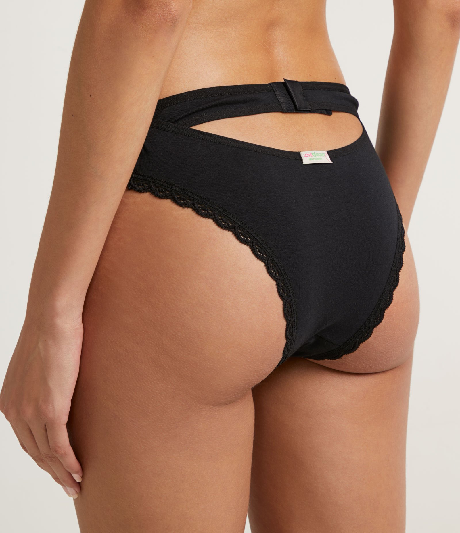 Calcinha Biquíni em Algodão Renda Love Secret Preto 2