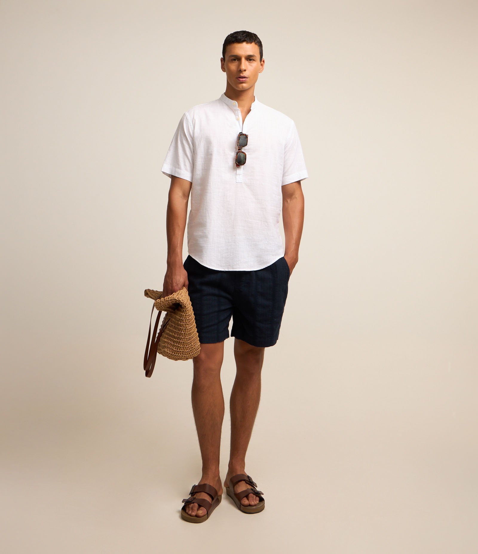 Camisa Comfort em Algodão com Abotoamento Frontal Branco 2