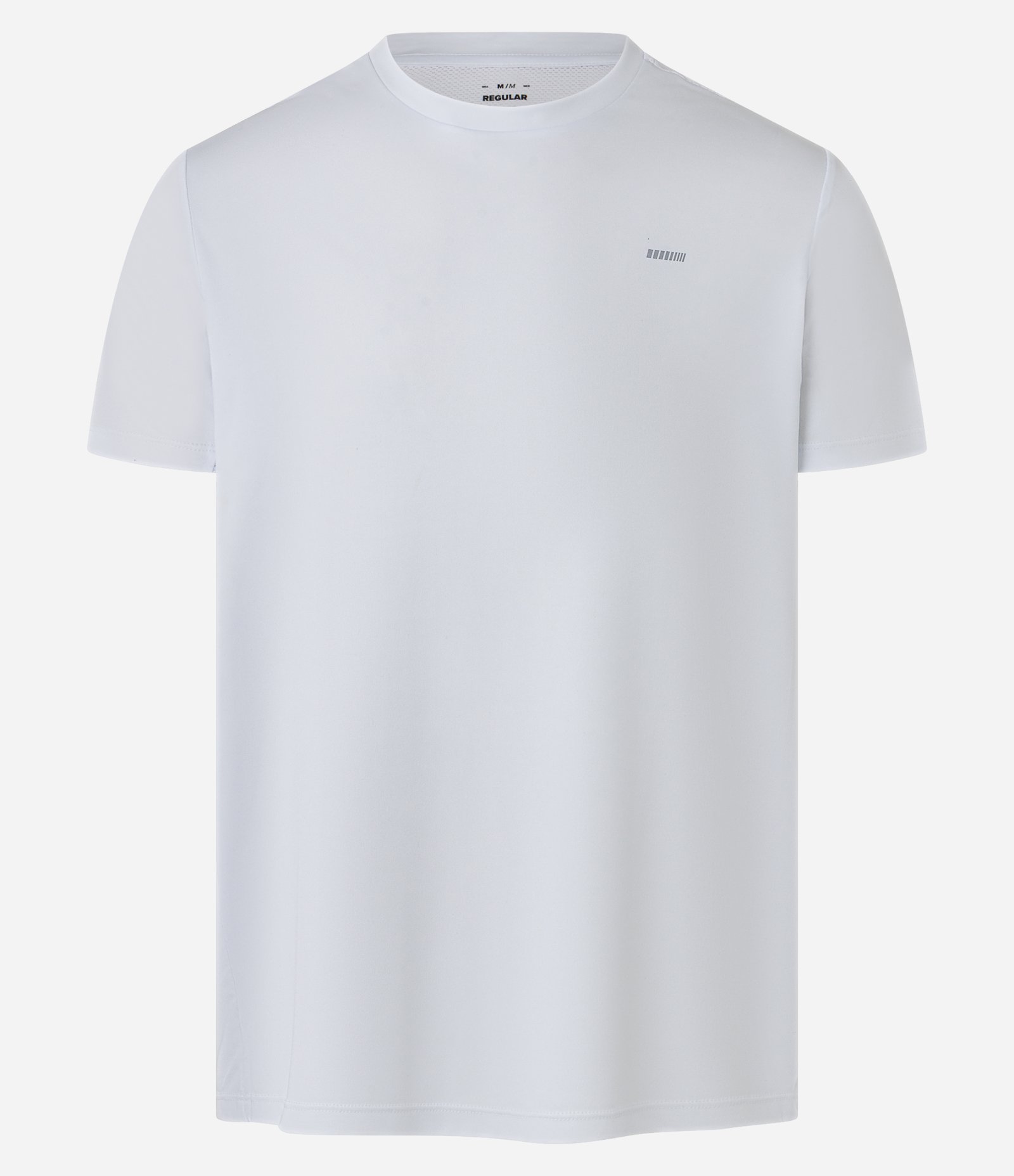 Camiseta Esportiva em Tecnologia Dry com Recortes e Detalhes Refletivos Branco 5
