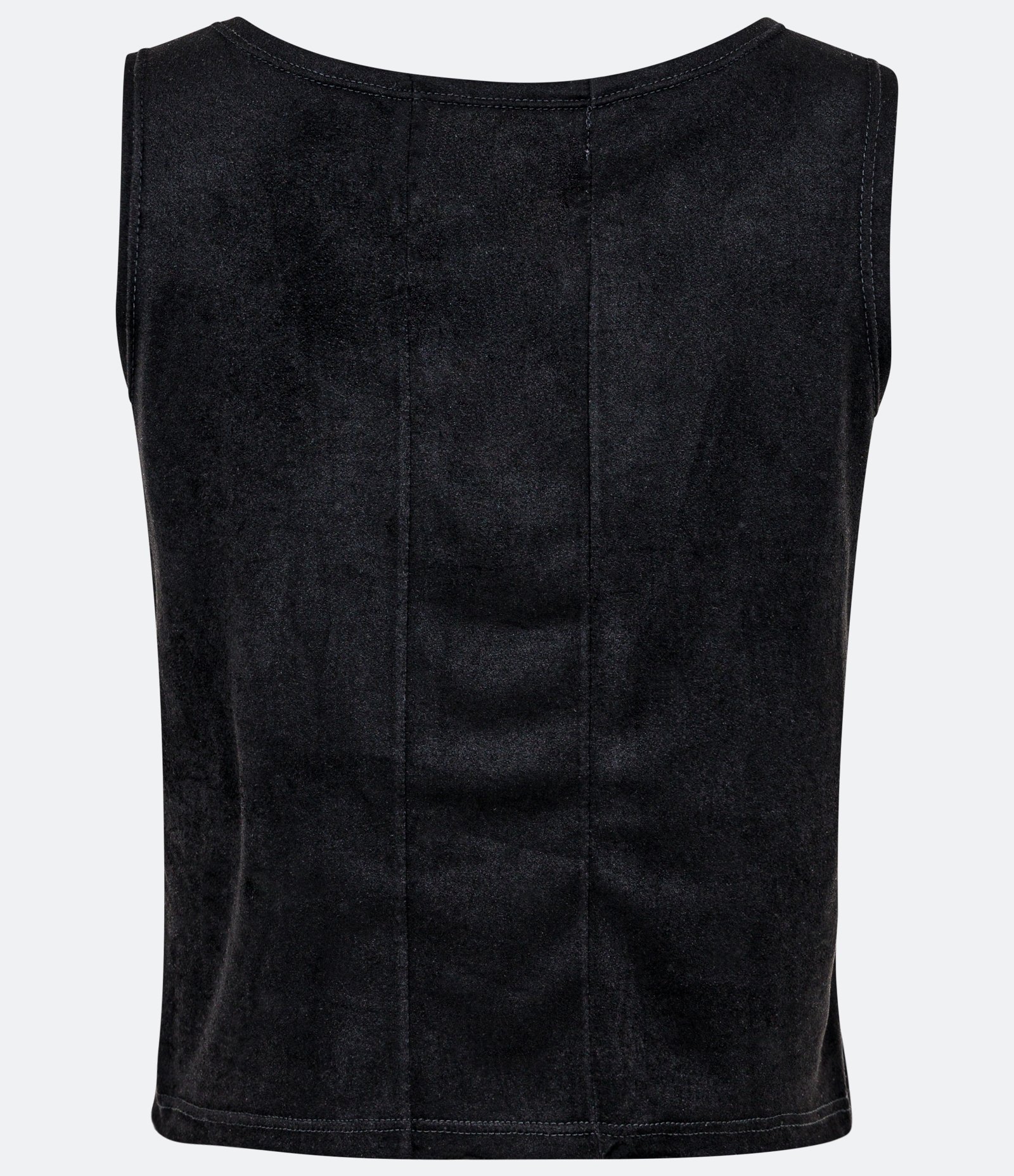 Blusa Regata com Decote Redondo e Alça Larga Preto 2