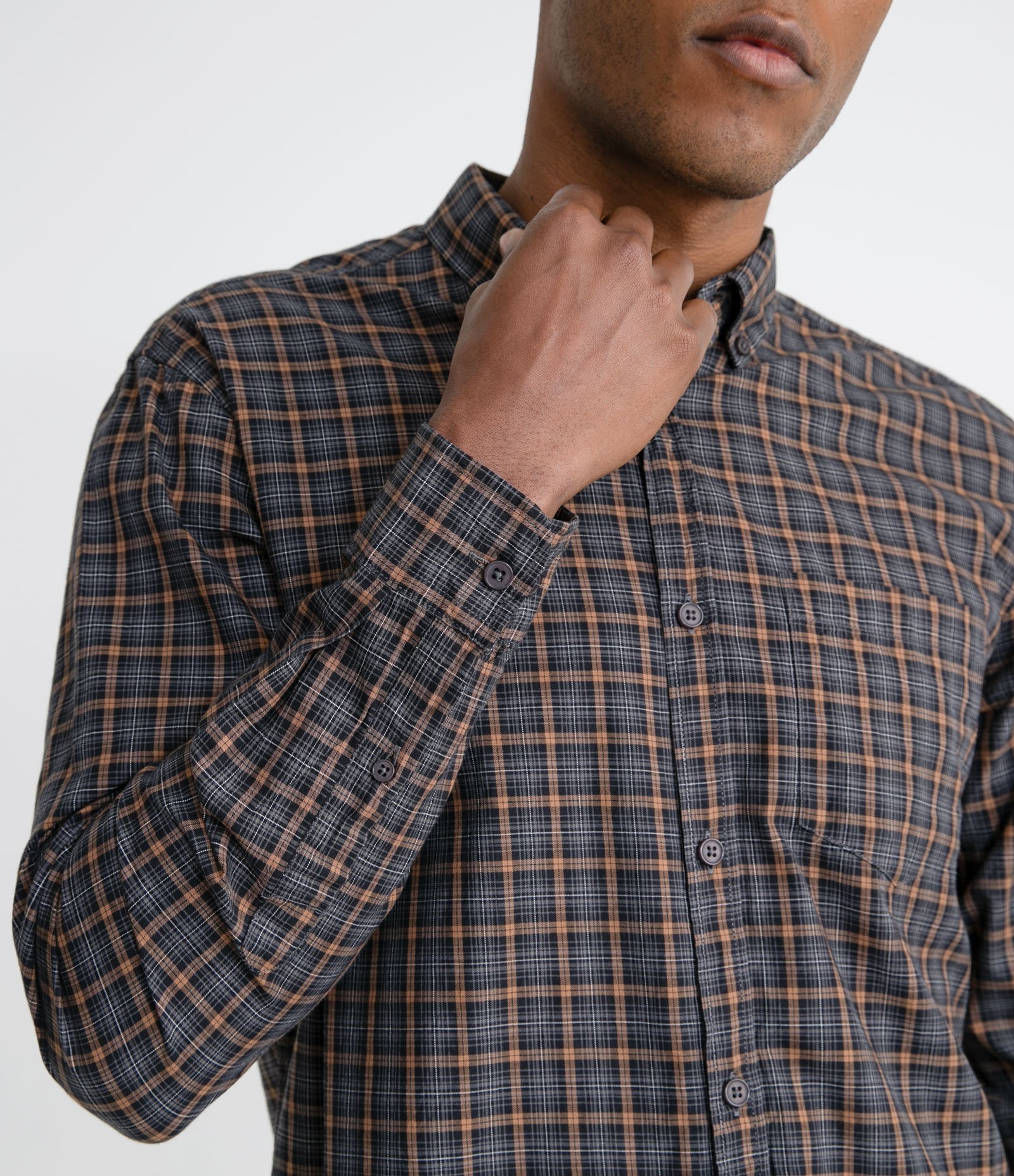 Camisa Manga Longa Slim em Padronagem Xadrez Multicores 3